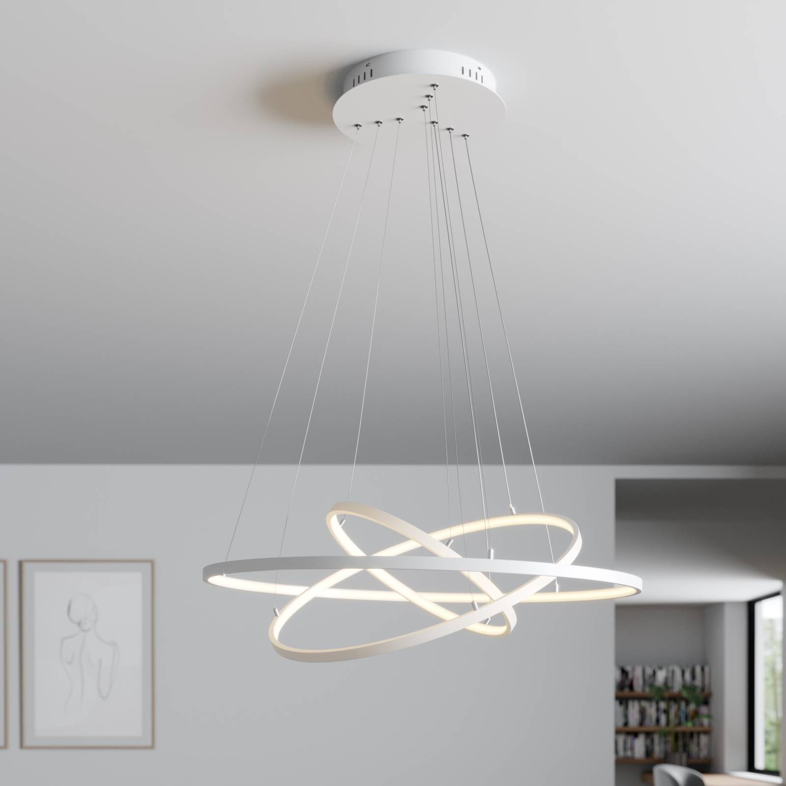 Lindby Philline -LED-riippuvalo, Ø 80 cm