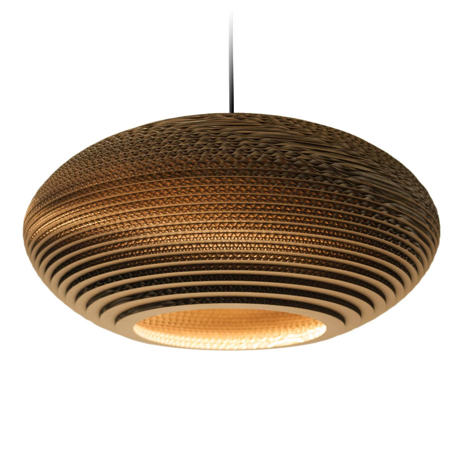 Riippuvalaisin Disc, ruskea Ø 50 cm