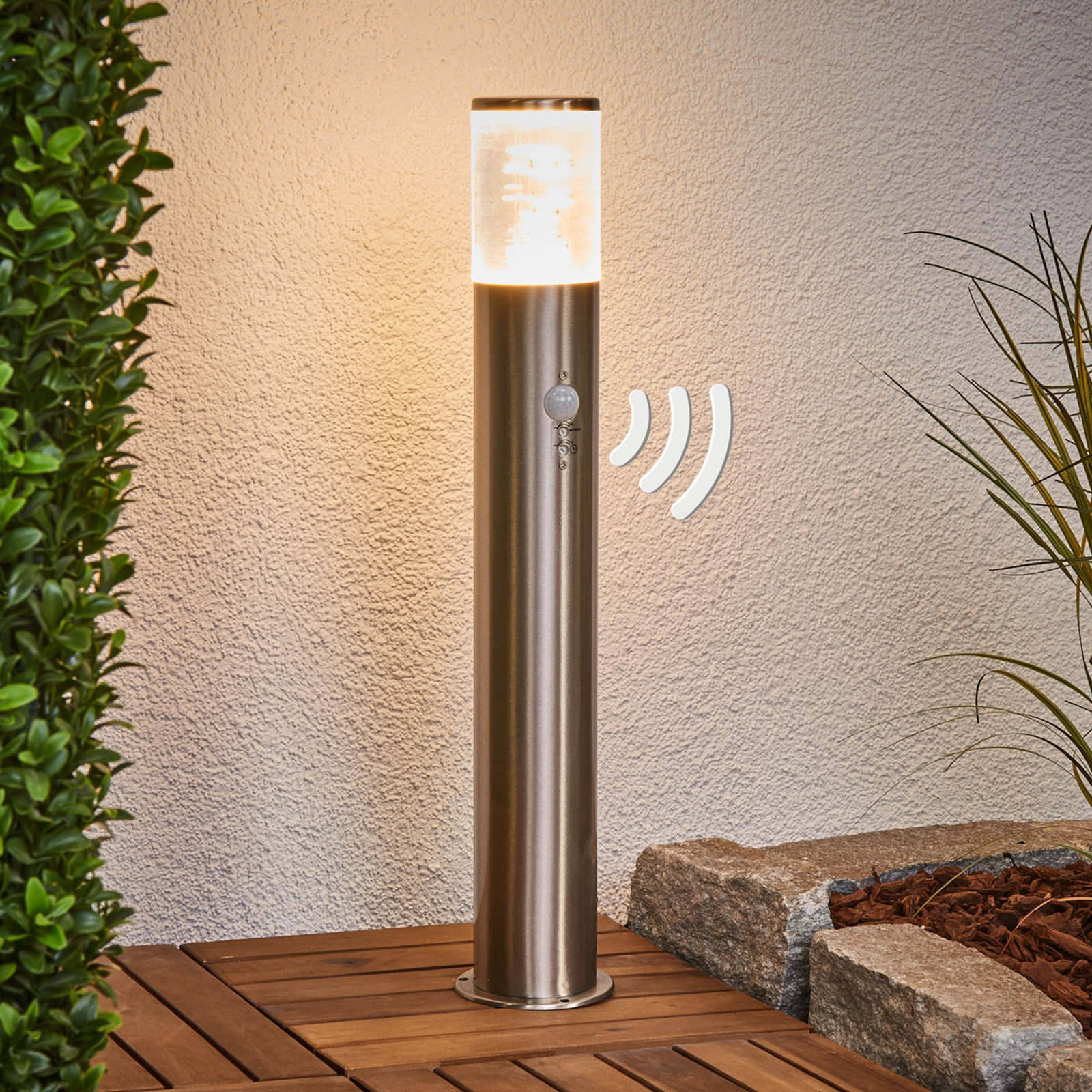 LED-pollarivalaisin Belen liiketunnistimella