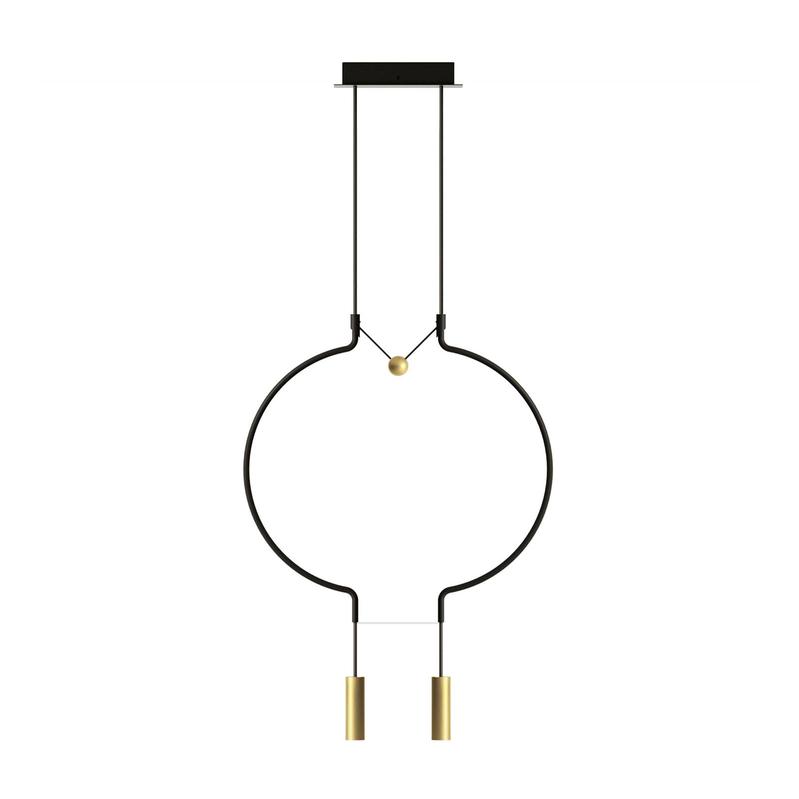 Axolight Liaison P2 riippuvalo musta/kulta 56cm