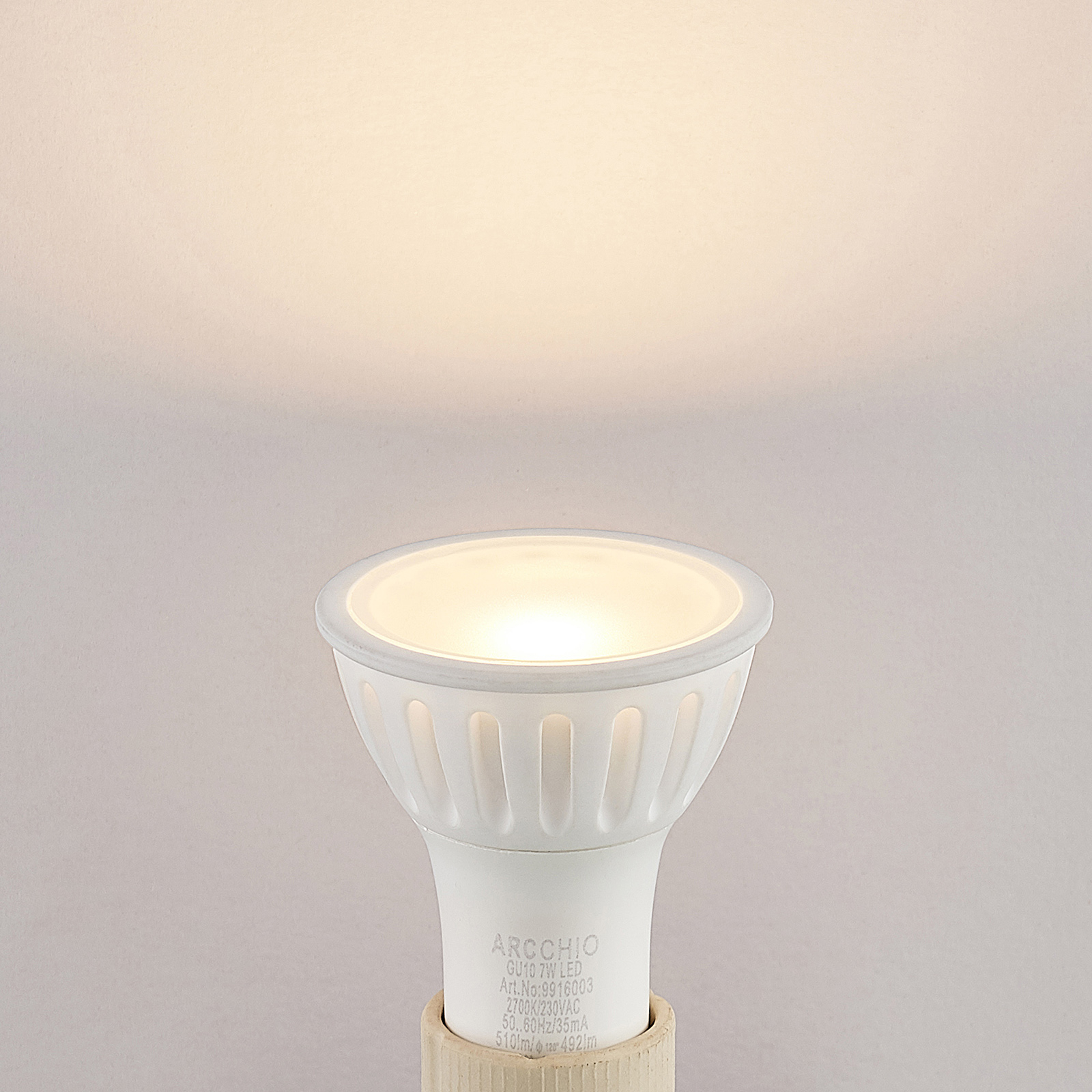 Arcchio-LED-heljastin GU10 100° 7W 2700K himmennys
