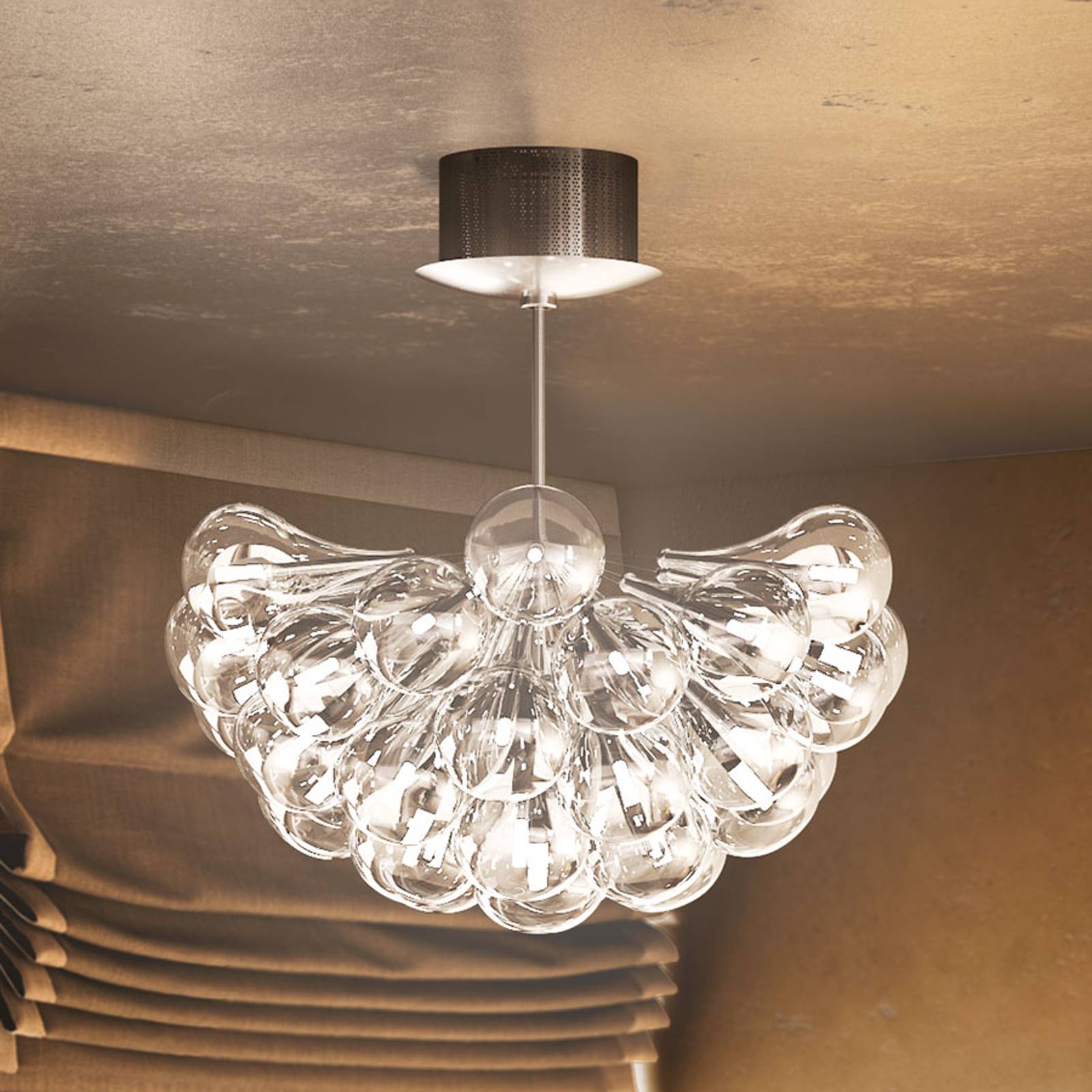 LED-riippuvalaisin Drop S, 37-lamppuinen