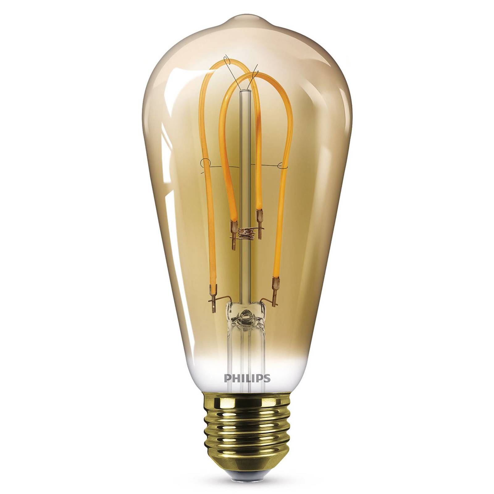 Philips E27 ST64 -LED-lamppu Curved 4W 2 500 K