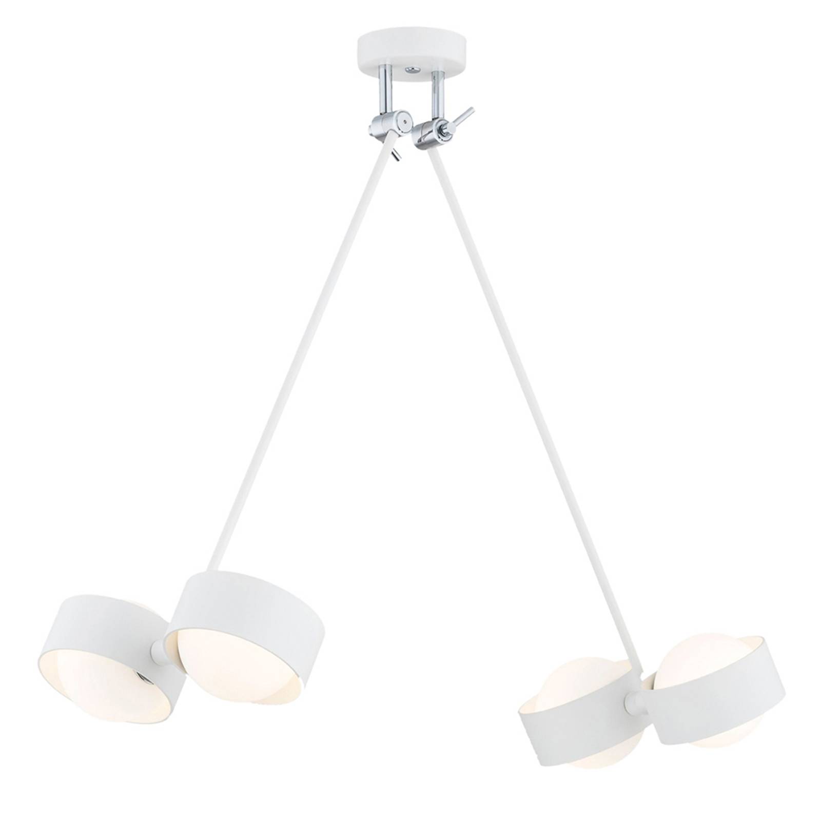 LED-riippuvalaisin Macedo, 4-lamppuinen, valkoinen