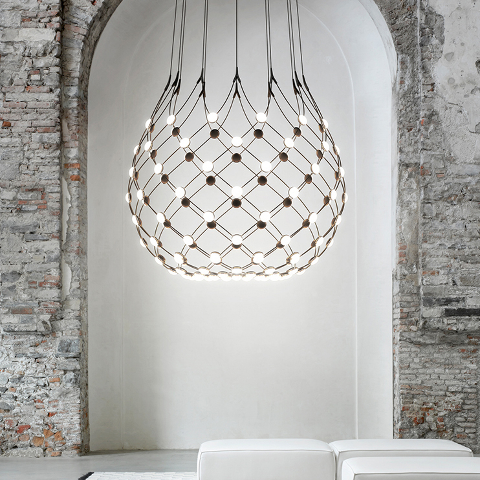 Luceplan Mesh riippuvalaisin Ø 100 cm 1 m ripustin