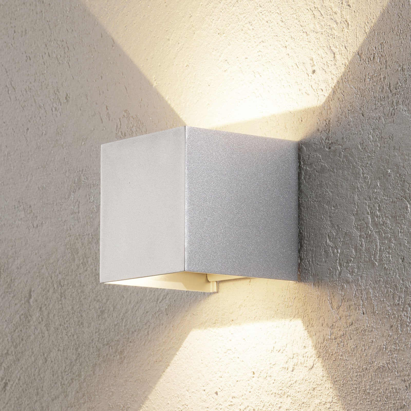 LED-ulkoseinälamppu Cube alumiini