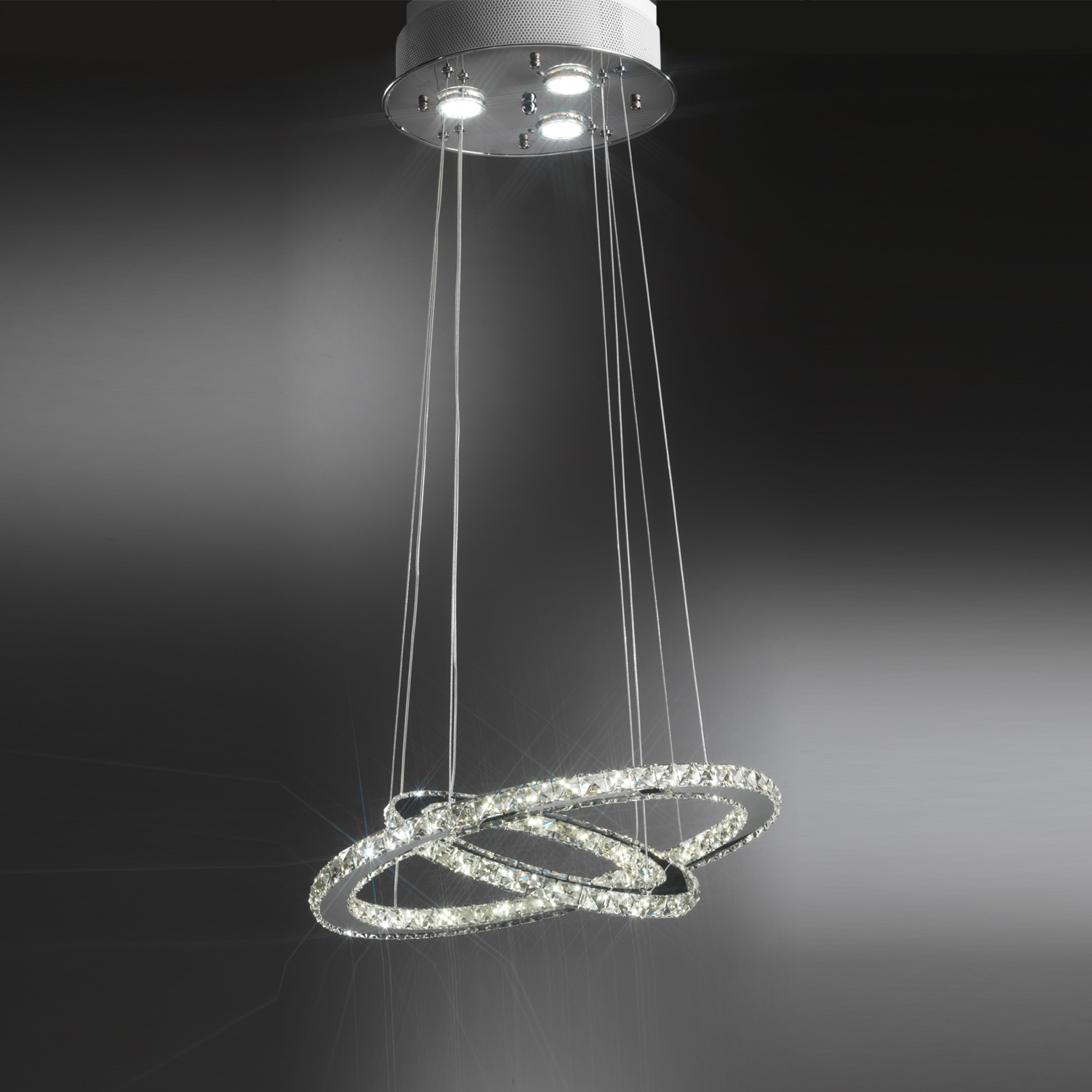 LED-riippuvalaisin Saturno, kristallilasi
