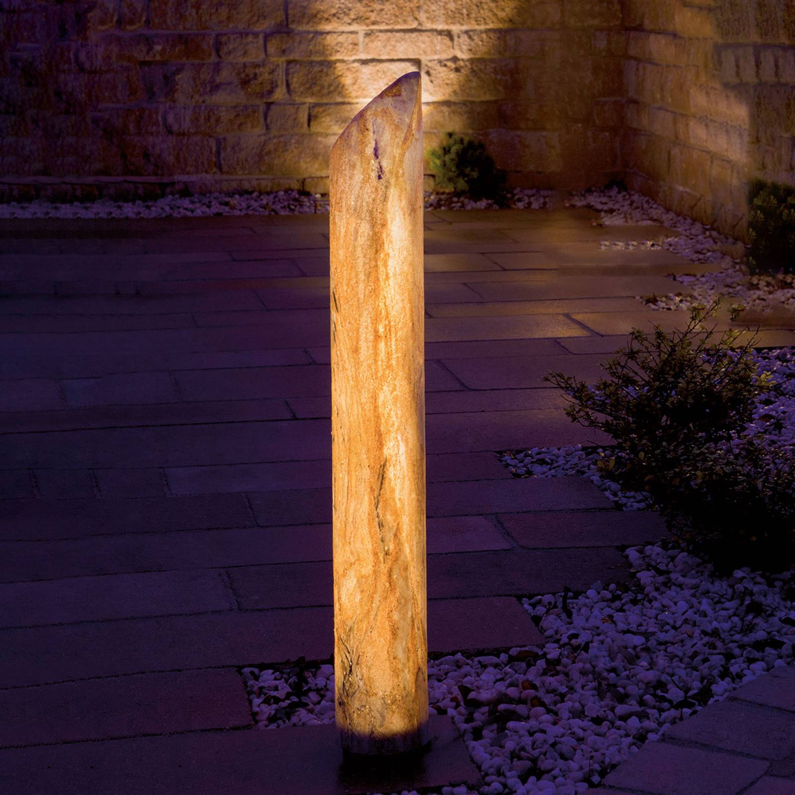 LED-pylväs Sahara, hiekkakivi, 41 cm