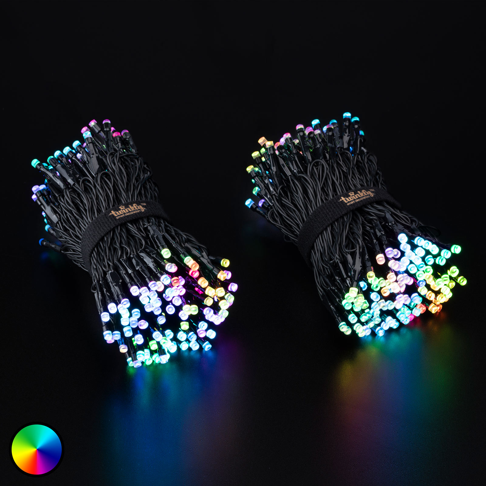 Valoketju Twinkly RGB, musta, 400-lamppuinen, 32 m