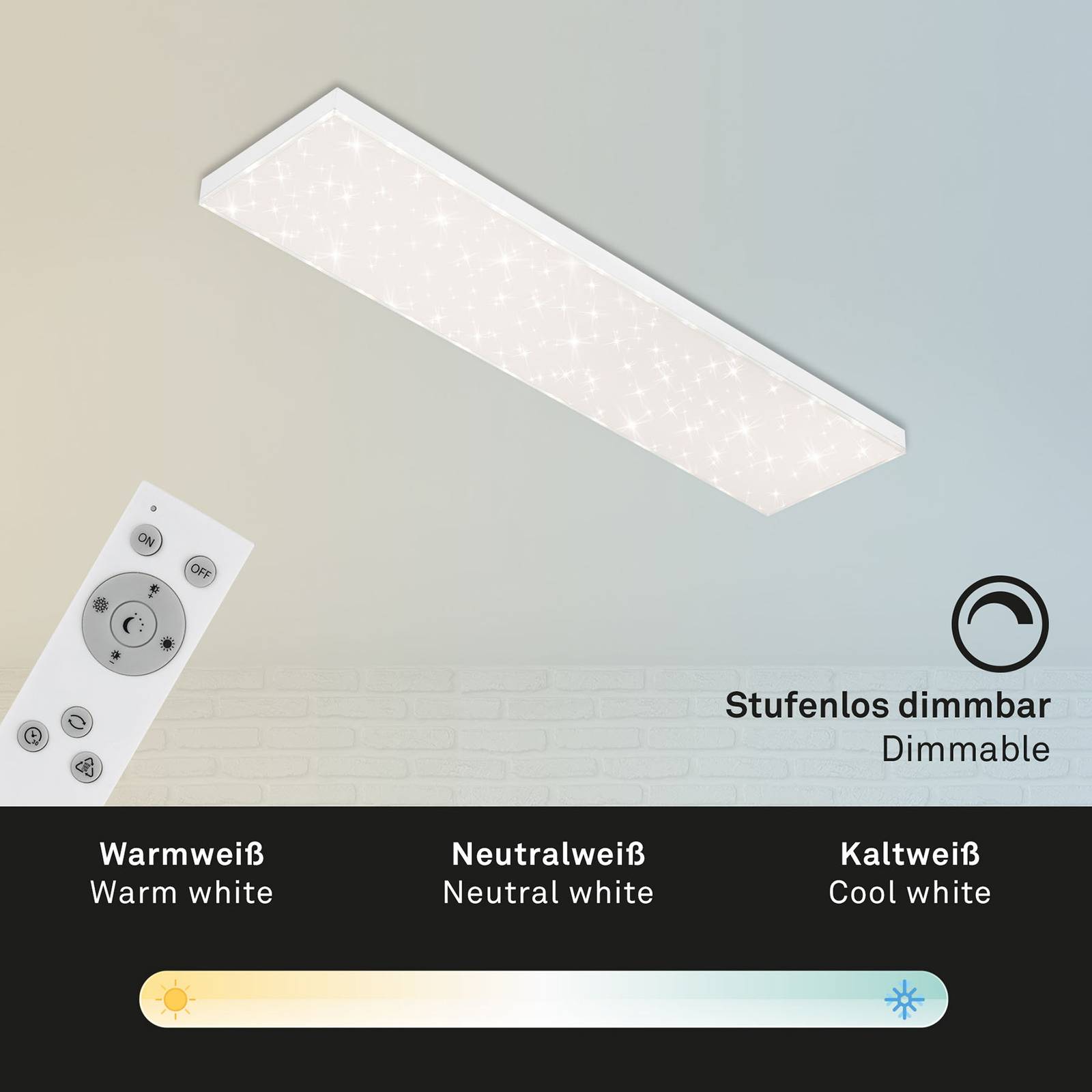 LED-tähtitaivas Frameless CCT, 100x25cm
