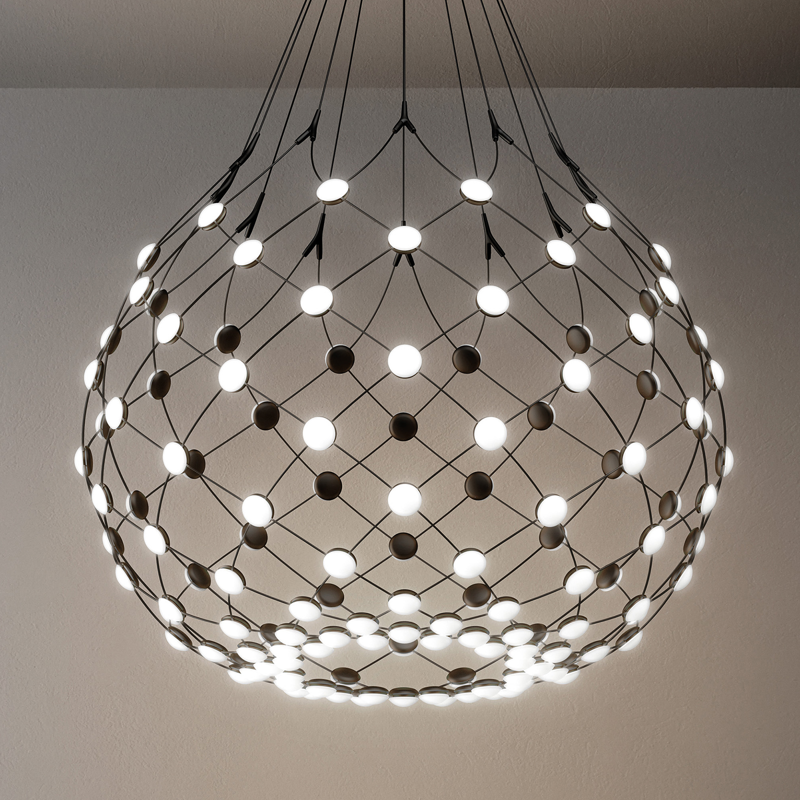 Luceplan Mesh riippuvalaisin Ø 80 cm Wireless 3 m
