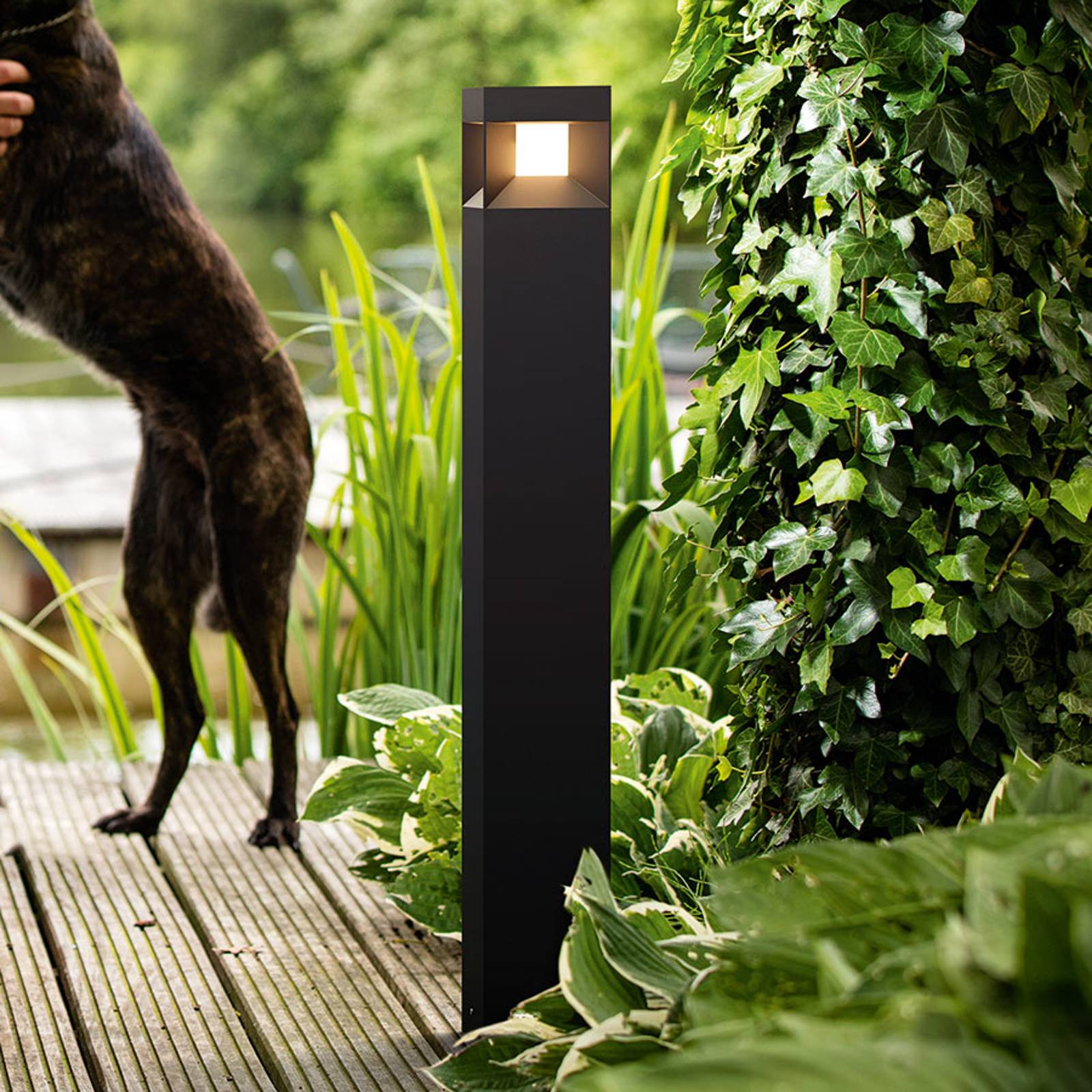 Parterre – musta LED-pylväsvalaisin