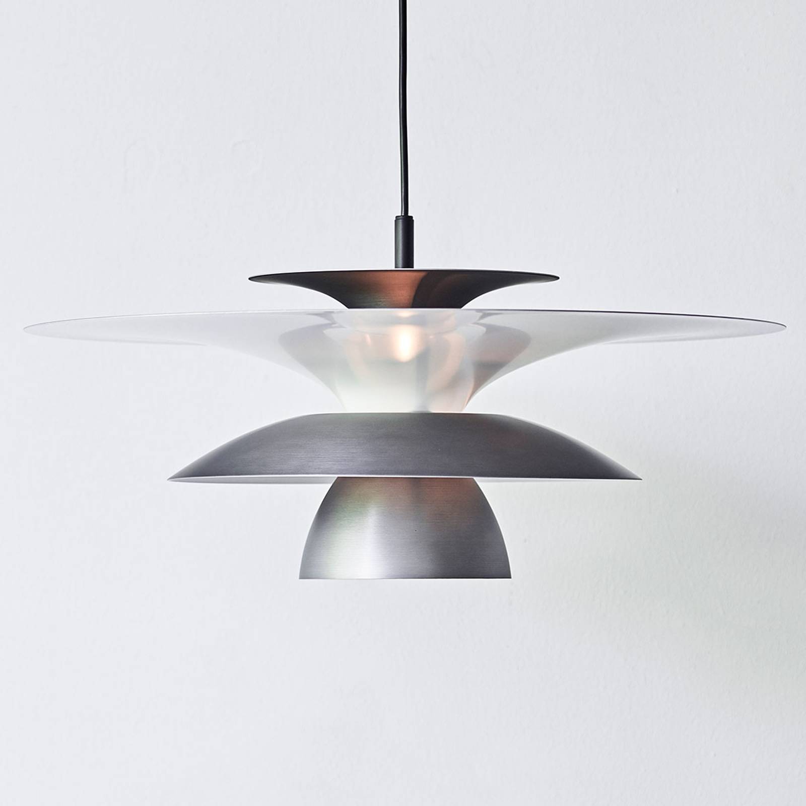 Picasso-LED-riippuvalo, 1-lamp., Ø 38 cm, harmaa