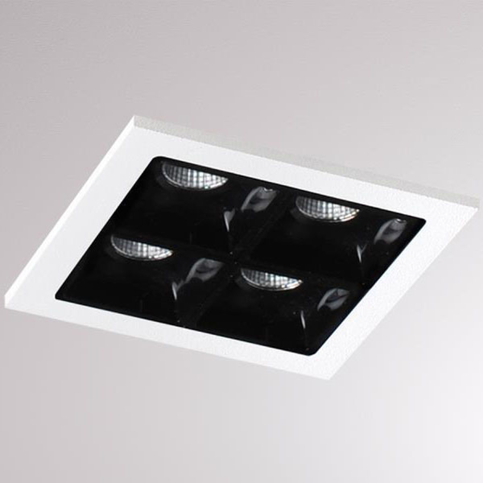 LOUM Liro -LED-uppovalo valkoinen/musta 34° 2700K