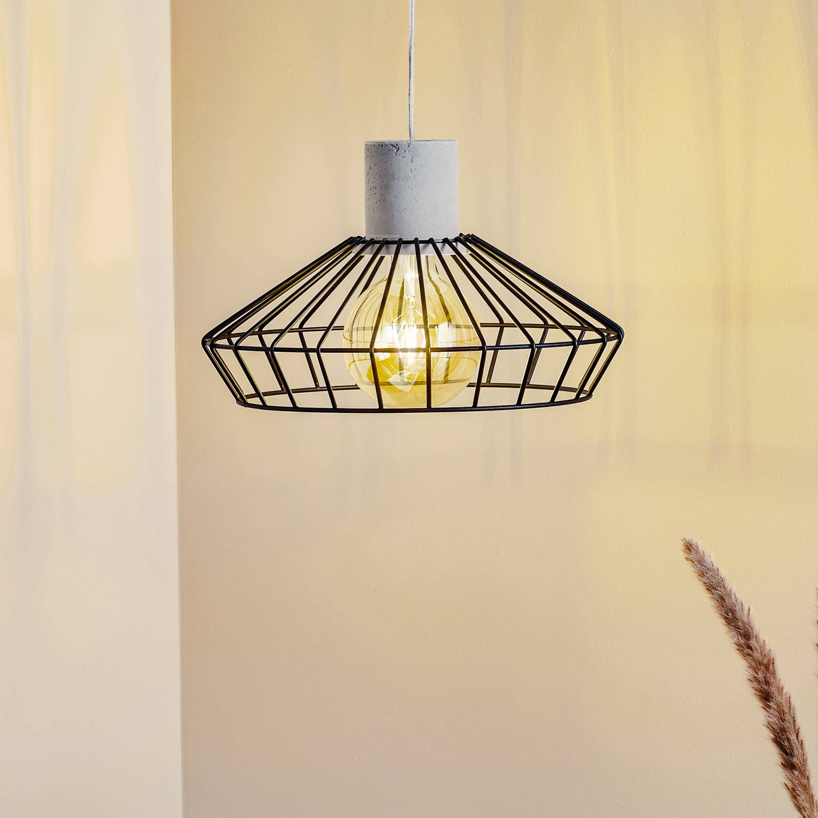 Riippuvalo Grid ristikkovarjostin betonia, Ø 37 cm