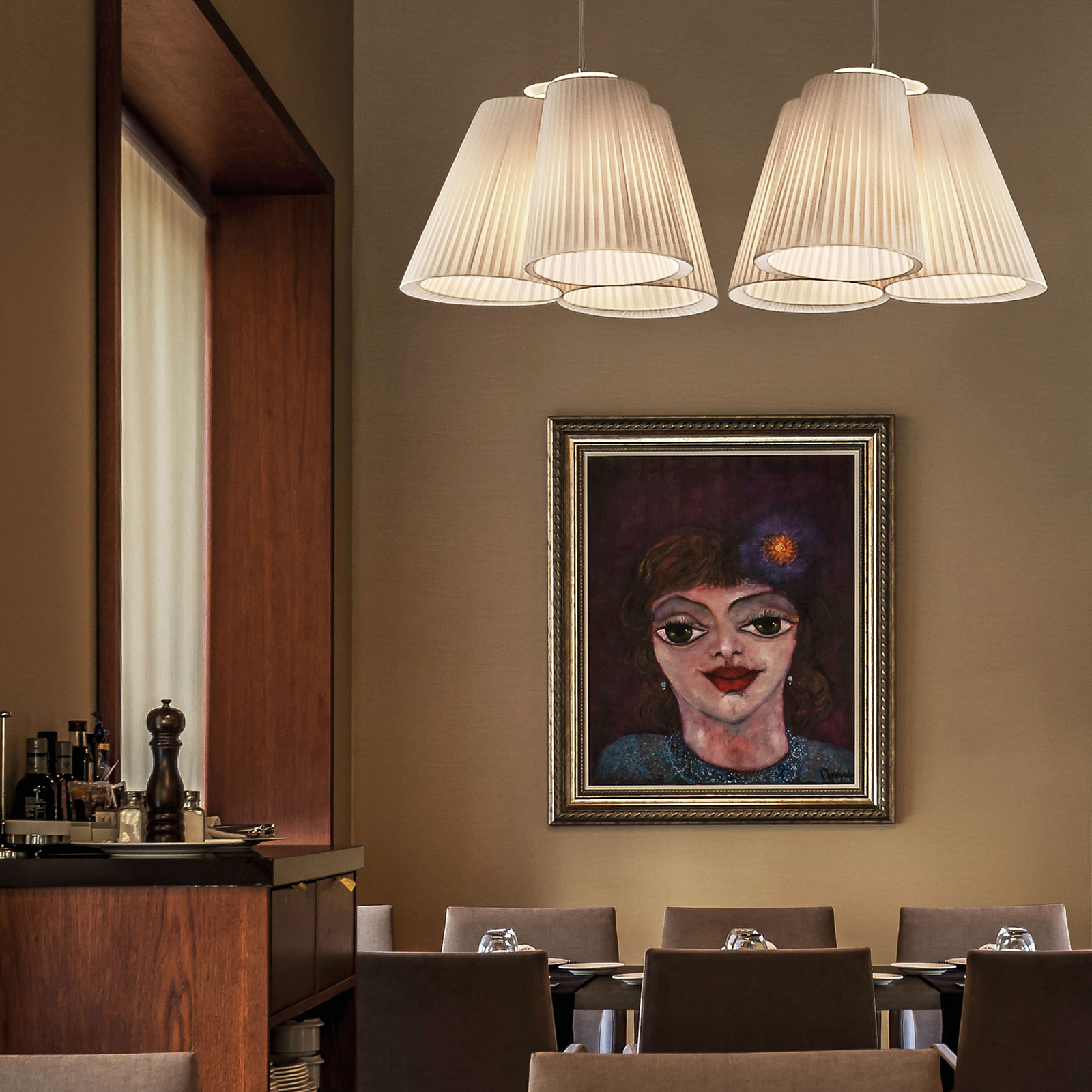 Modo Luce Florinda riippuvalo 3-lamp.norsunluu