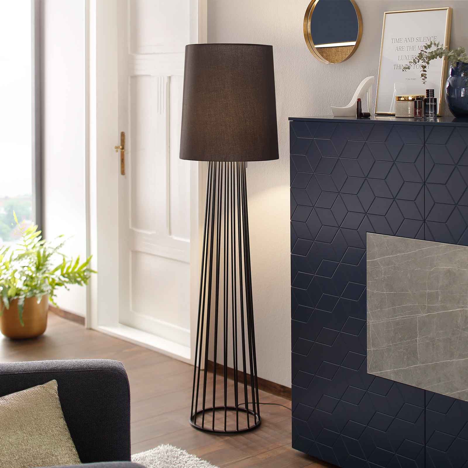 Villeroy & Boch Mailand -lattiavalo, musta kangas