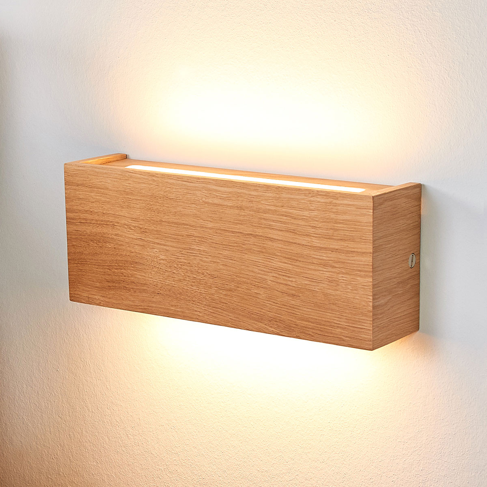 Himmennettävä LED-seinävalo Mila, tammi, 25 cm