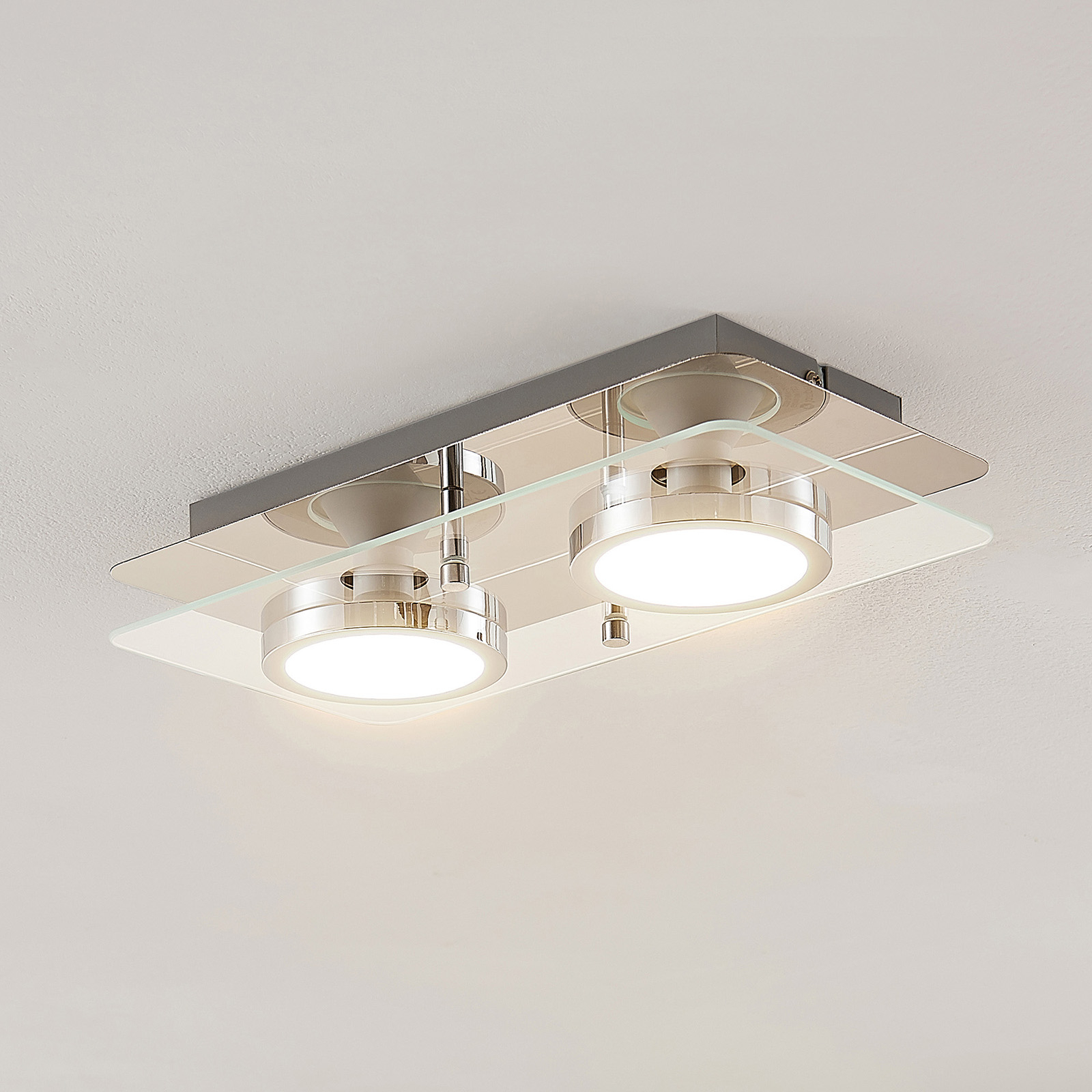 Lindby Gabryl LED-kattovalaisin, kaksilamppuinen