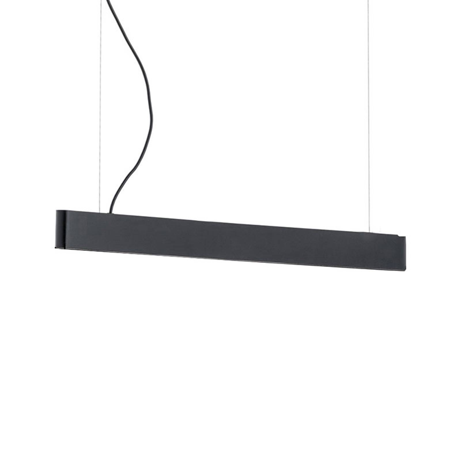 LED-riippuvalo Abbon, puinen varjostin, musta 70cm