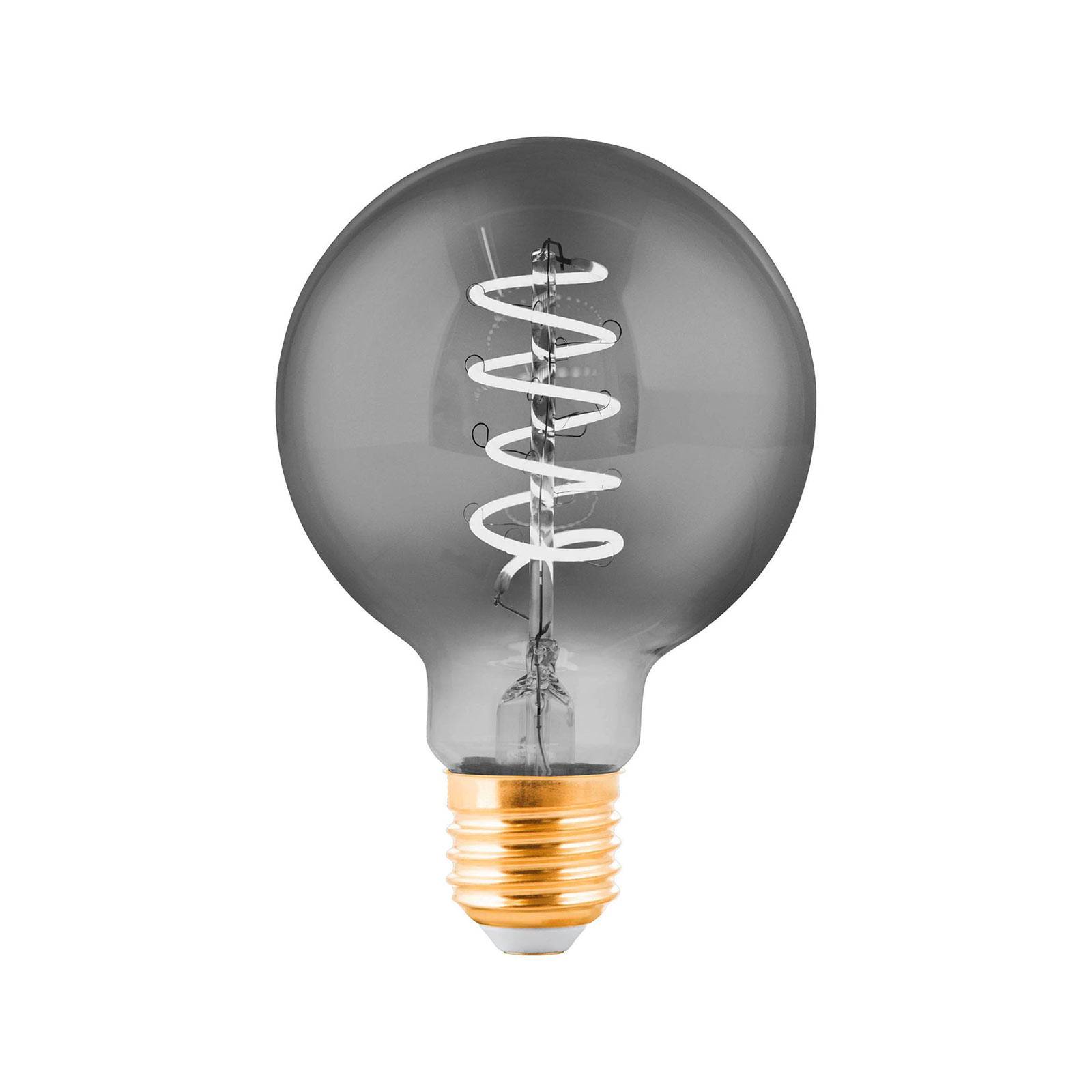 LED-globe-lamppu E27 4W musta, läpinäkyvä Ø 8 cm