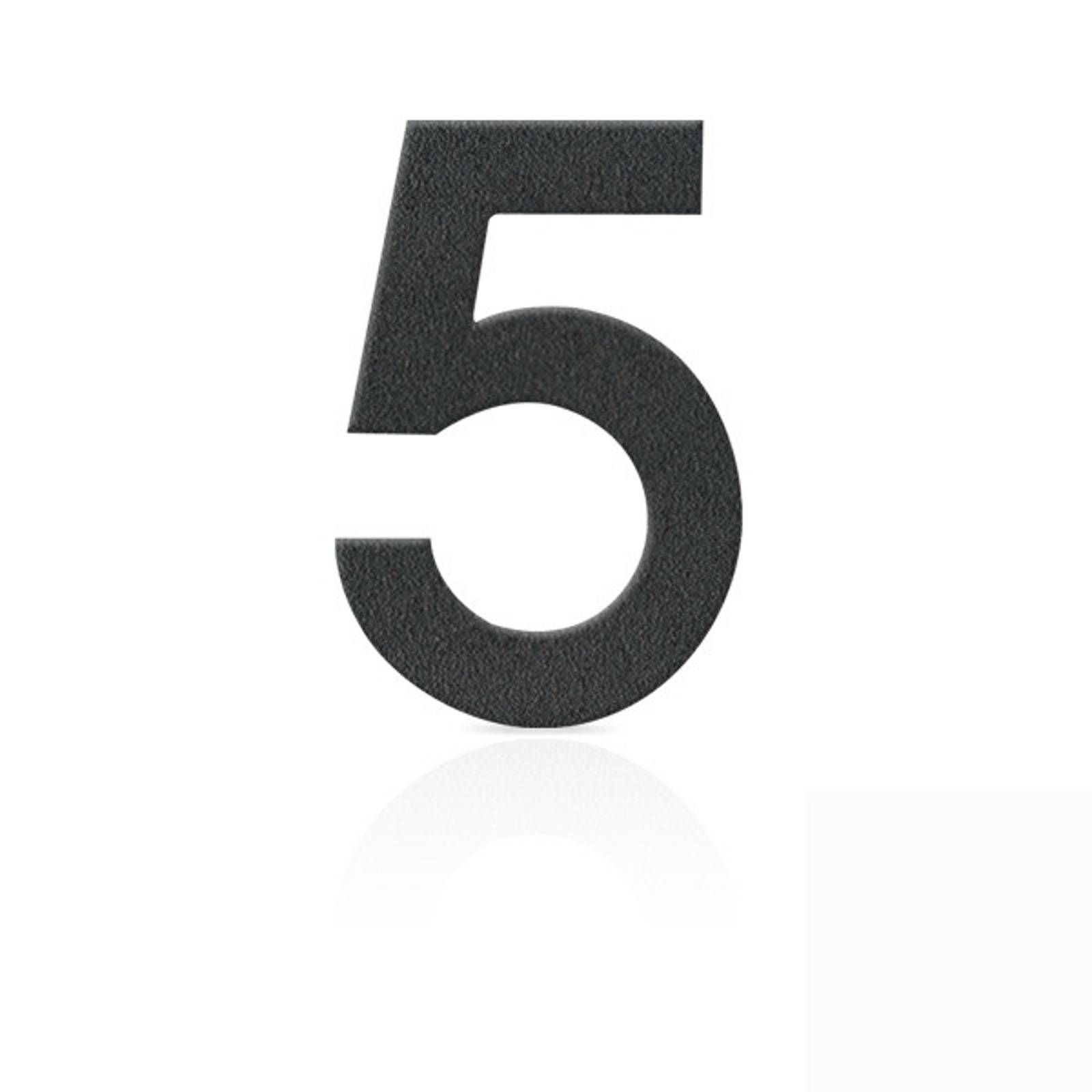 Ruostumaton teräs talonumero 5, grafiitinharmaa
