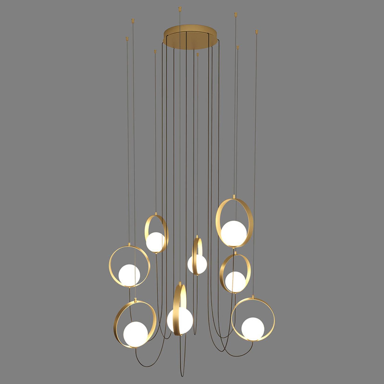 LED-riippuvalaisin Halo, 8-lamppuinen