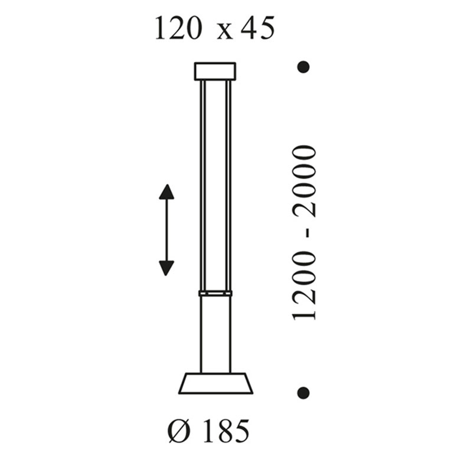 OLIGO Glance LED-riippuvalo, 1 lamp. musta