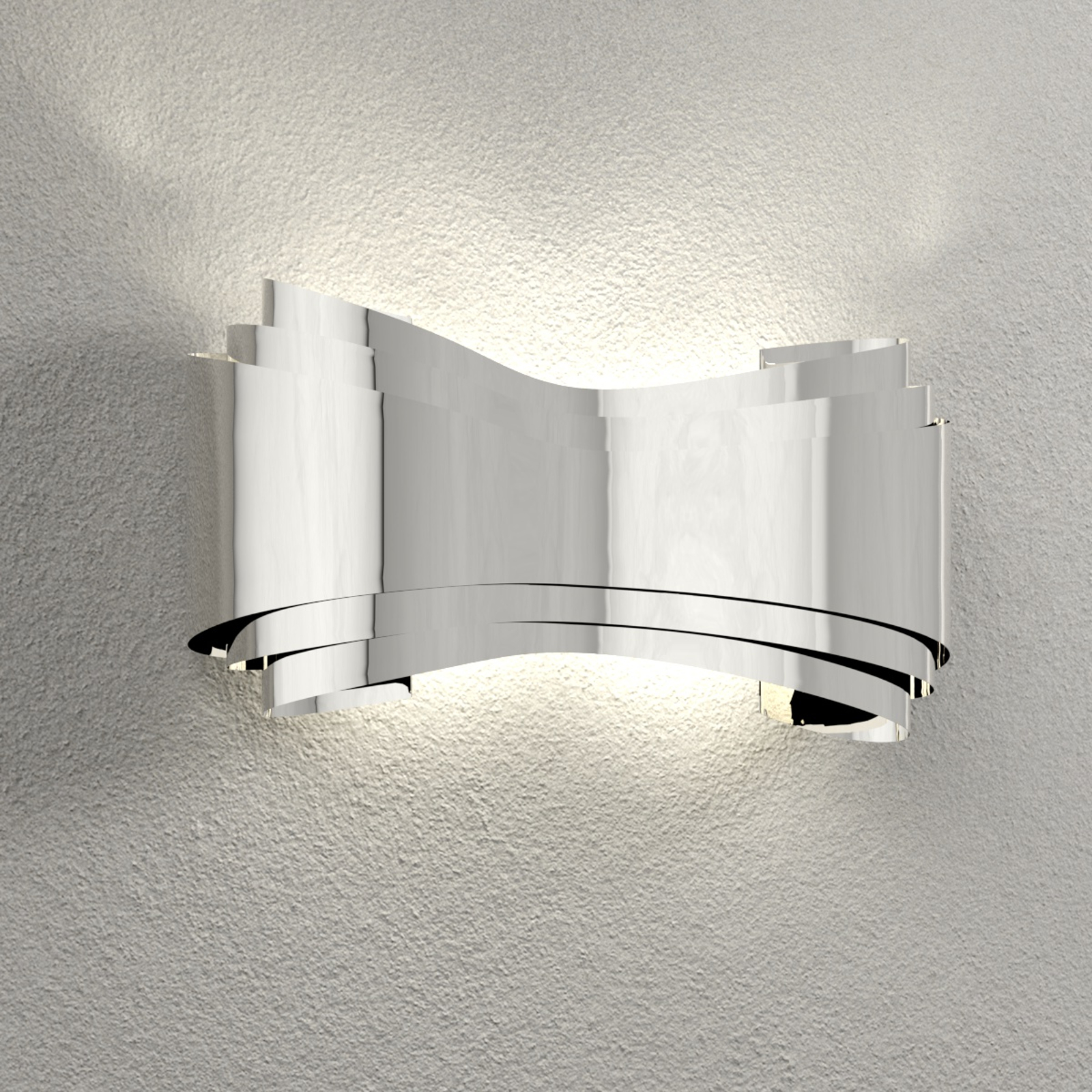 LED-seinävalaisin Ionica teräksestä, kromi