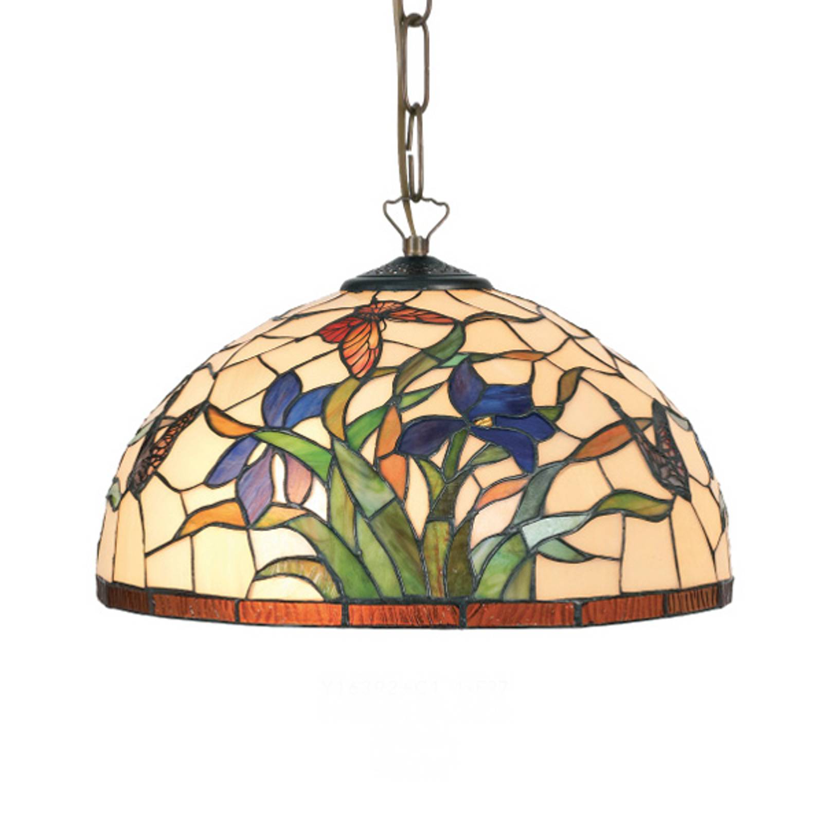 Tiffany-tyylinen Elanda-riippuvalaisin, 2-lamp.