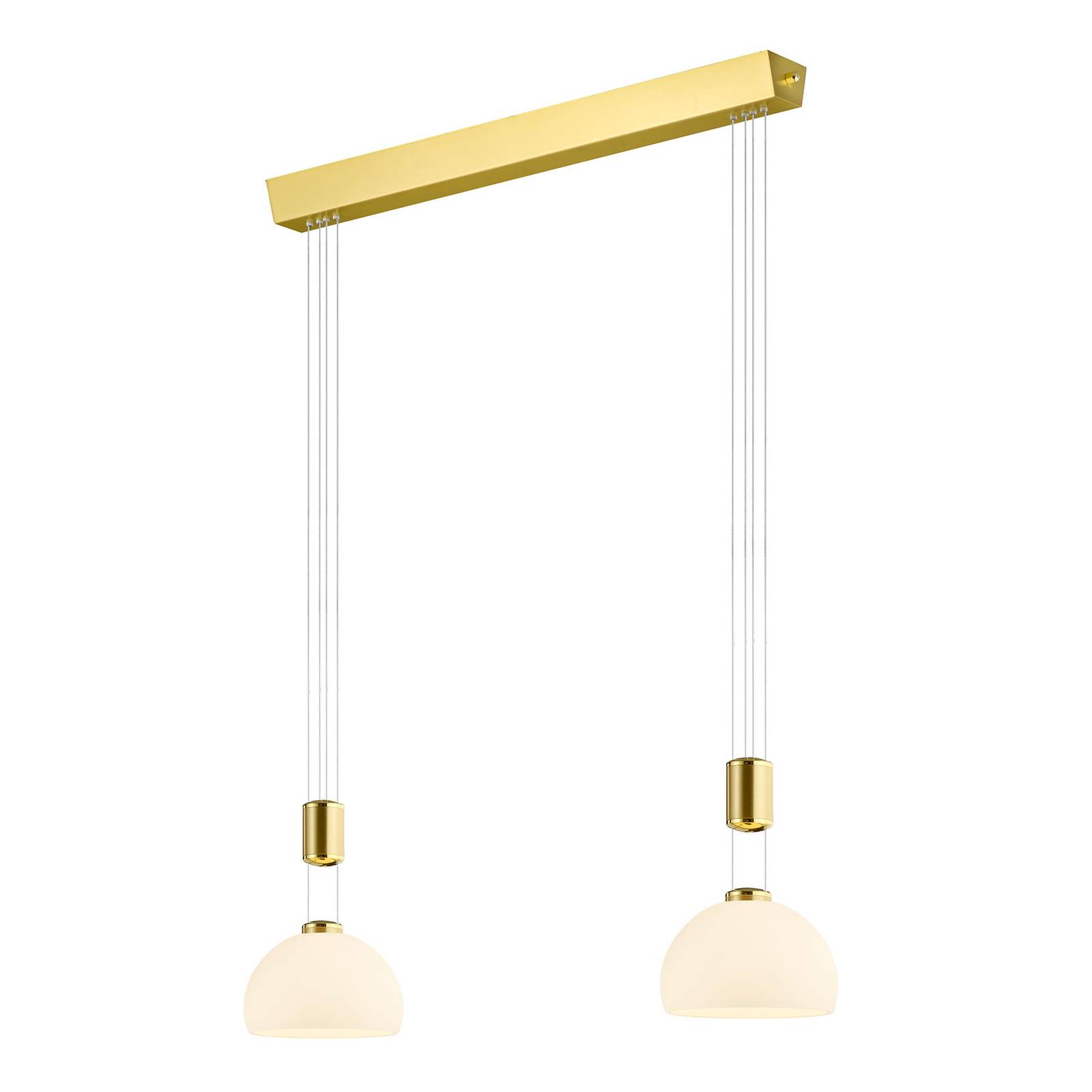 BANKAMP Meisterwerke -riippuvalo 2-lamp. messinki