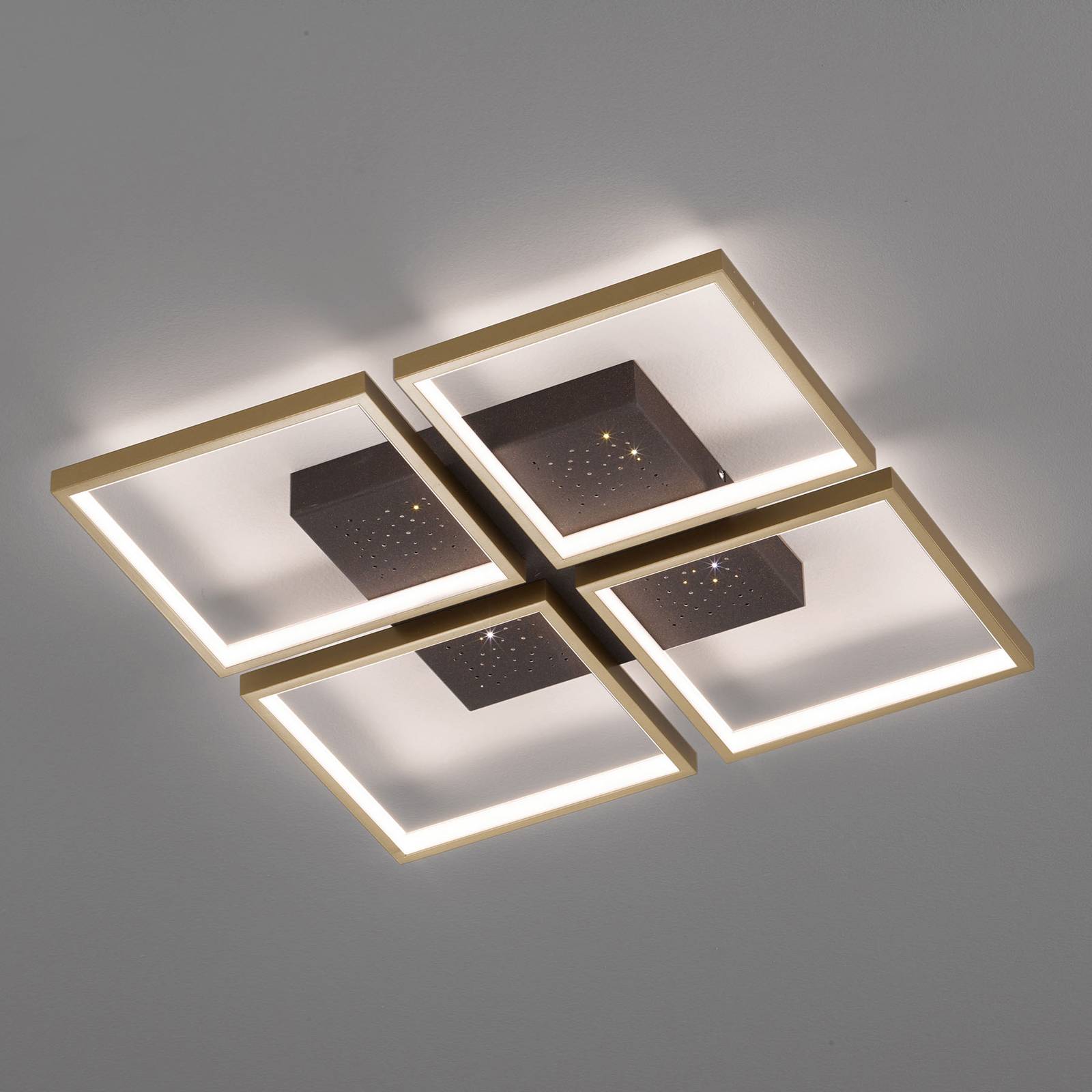 LED-kattovalaisin Pix, 4-lamppuinen, 54 x 54 cm