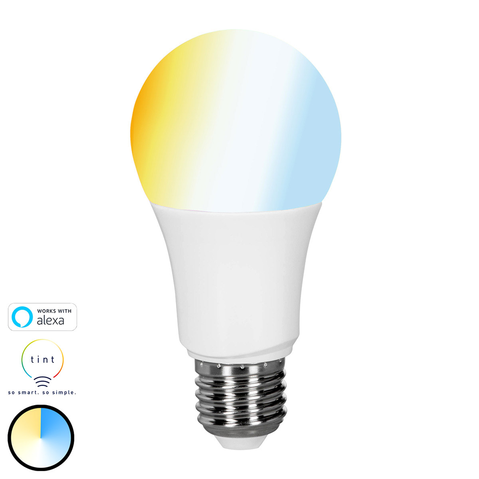 Müller Licht tint white -LED-lamppu E27 9W, CCT