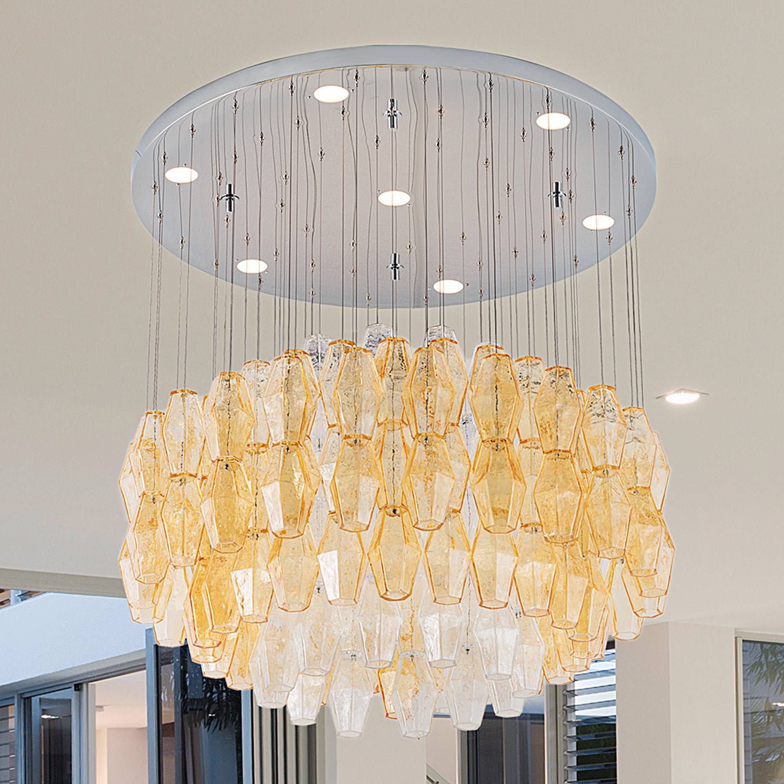 Design-LED-riippuvalaisin Glace, halkaisija 80 cm