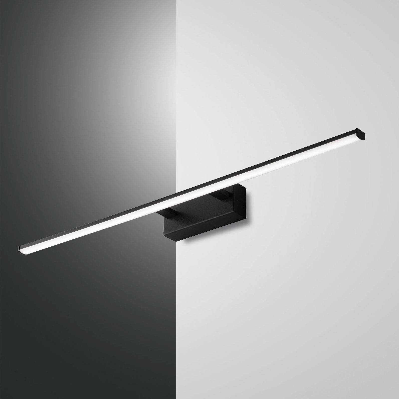 LED-seinävalaisin Nala, musta, leveys 75 cm