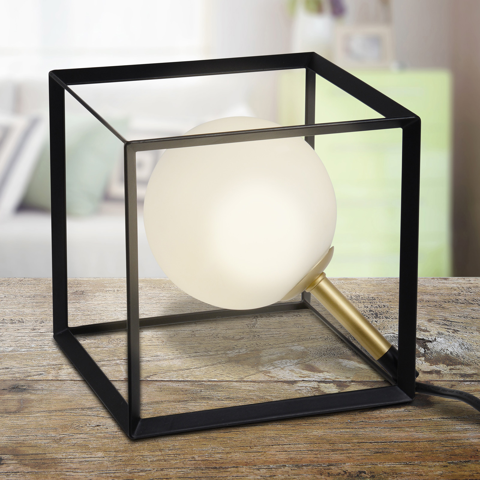 LED-pöytävalaisin 3168922, erottuva kuutio-design