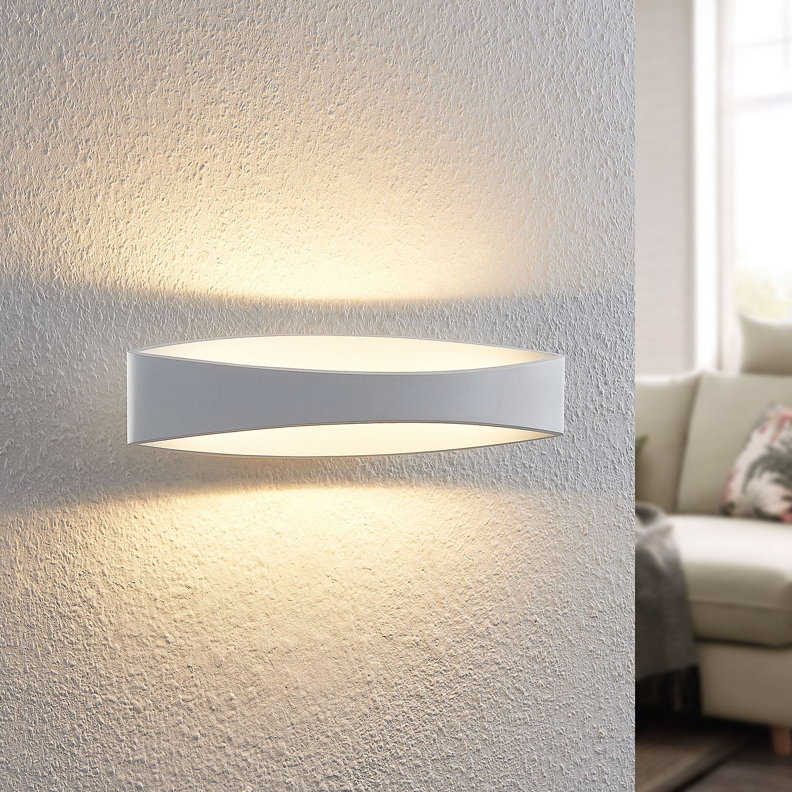 Arcchio Jelle -LED-seinävalaisin 43,5 cm valkoinen