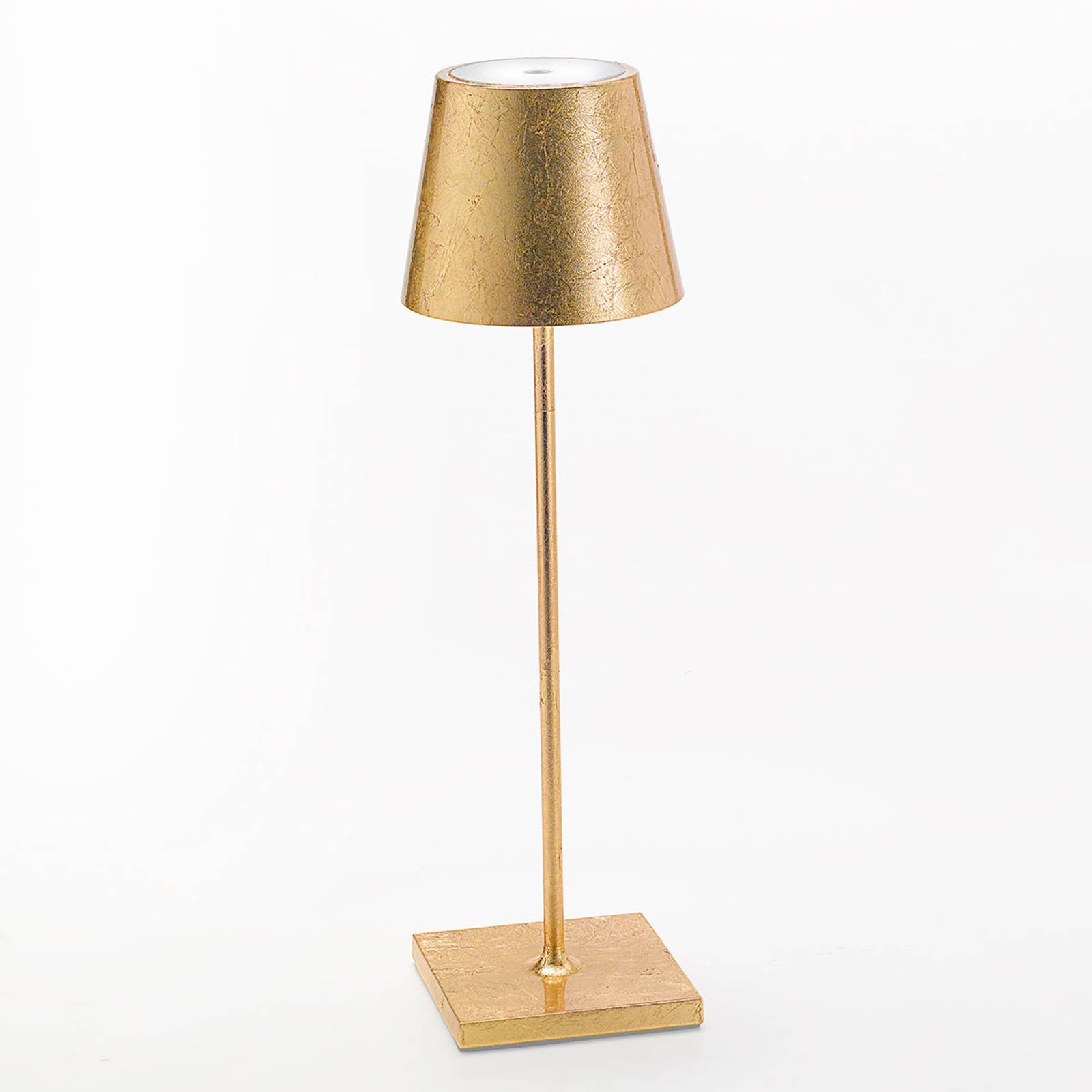 LED-pöytälamppu Poldina, kannettava, kulta