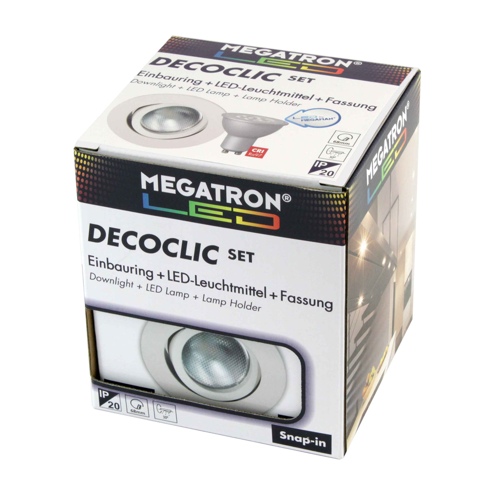 LED-kohdevalo Decoclic Set, GU10 6 W valkoinen