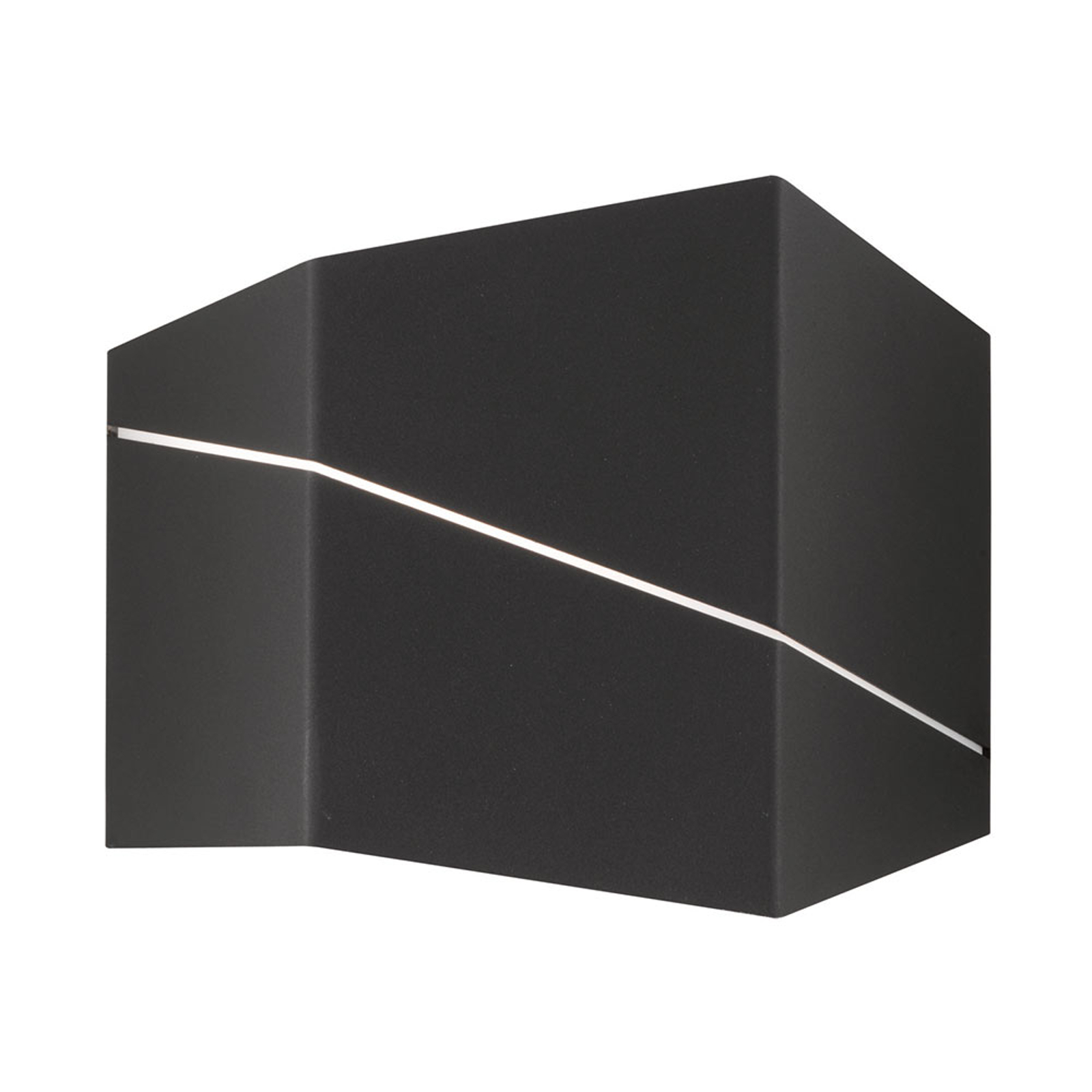 Zorro - moderni LED-seinävalaisin, mattamusta 18cm