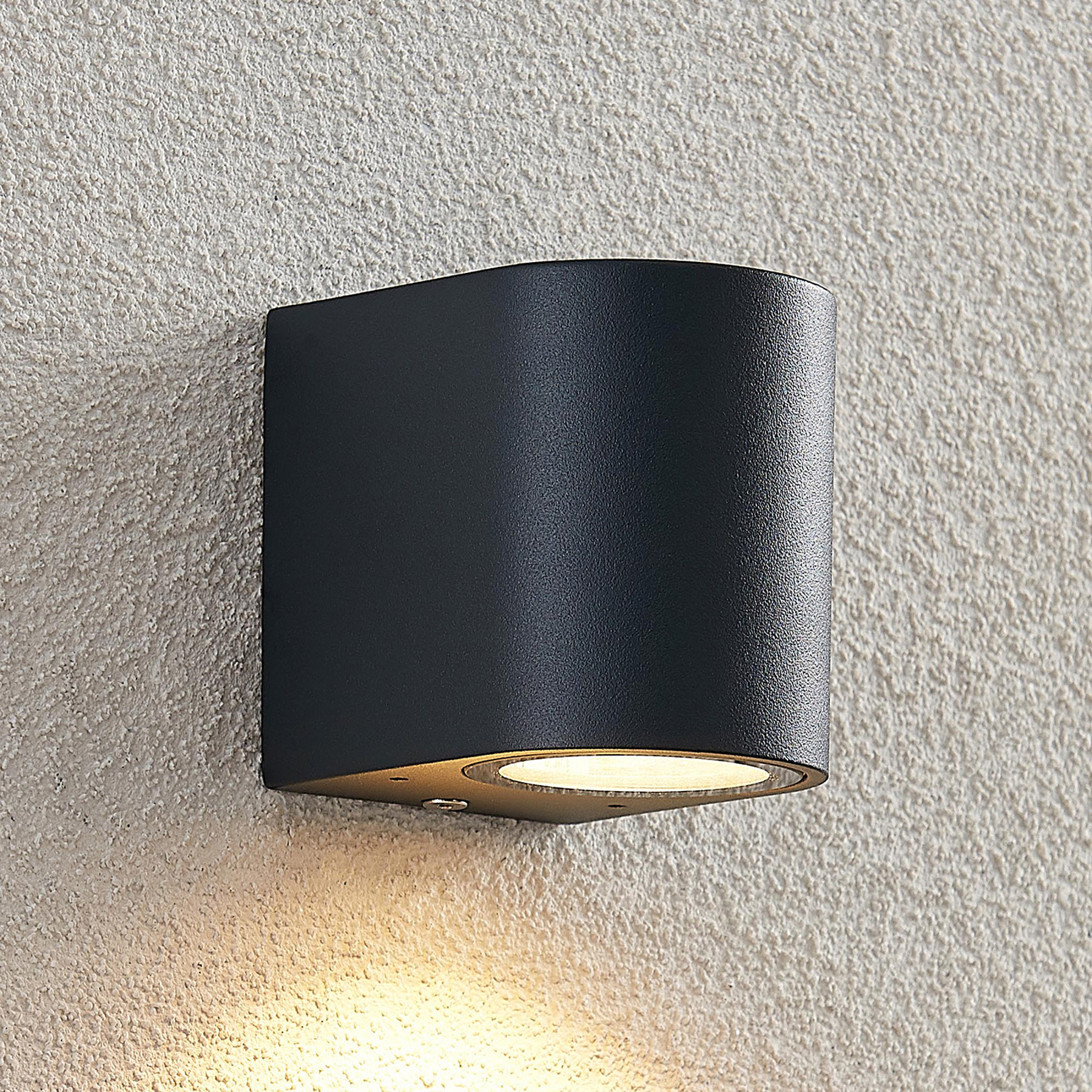 ELC Fijona -LED-ulkoseinälamppu, pyöreä, 8,1 cm