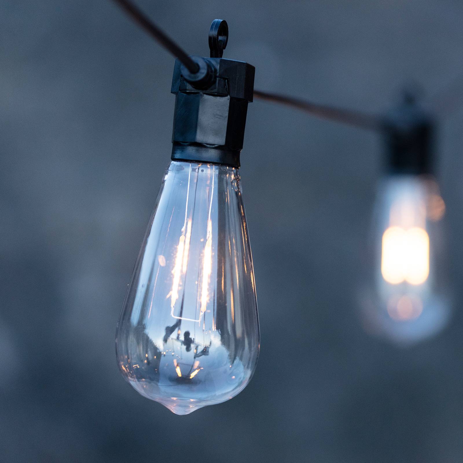 Garden 24 -LED-valoketju Pear 10-lamppuinen ST64