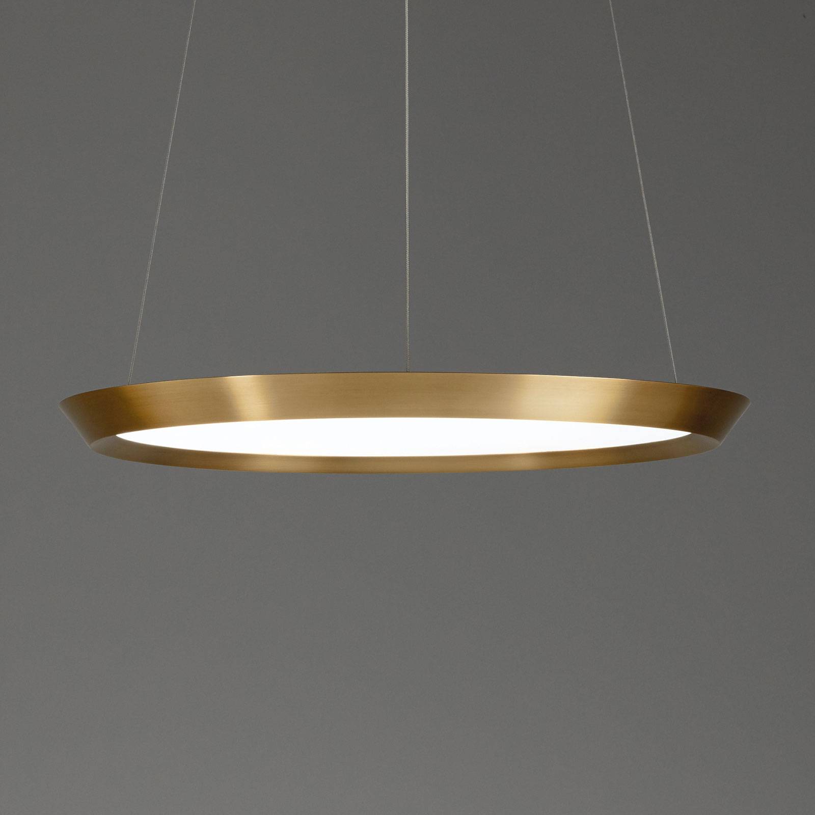 Grok Saturn -LED-riippuvalaisin, messinki, Ø 60 cm