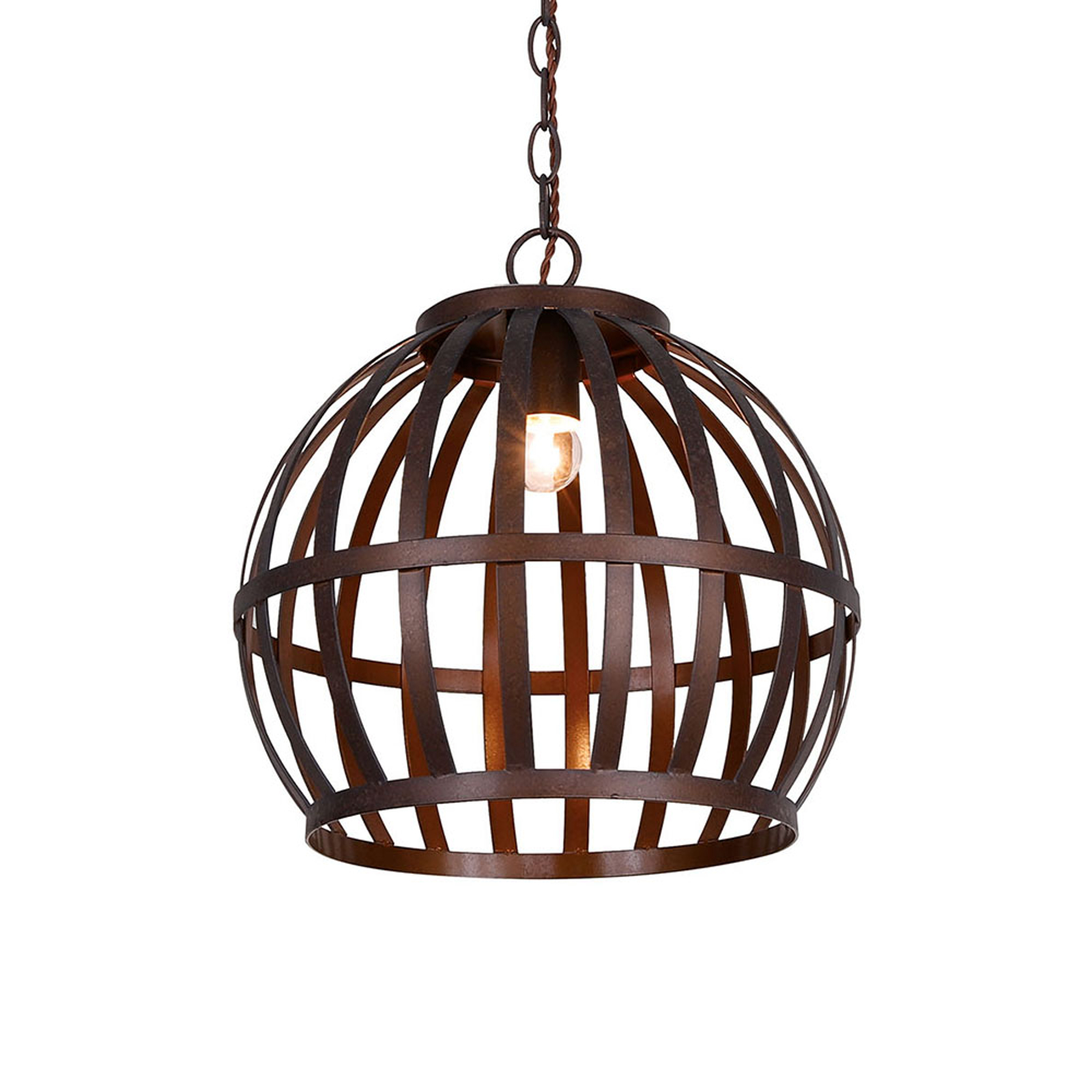 Riippuvalaisin Ralph, häkki-design, ruskea, Ø 35cm