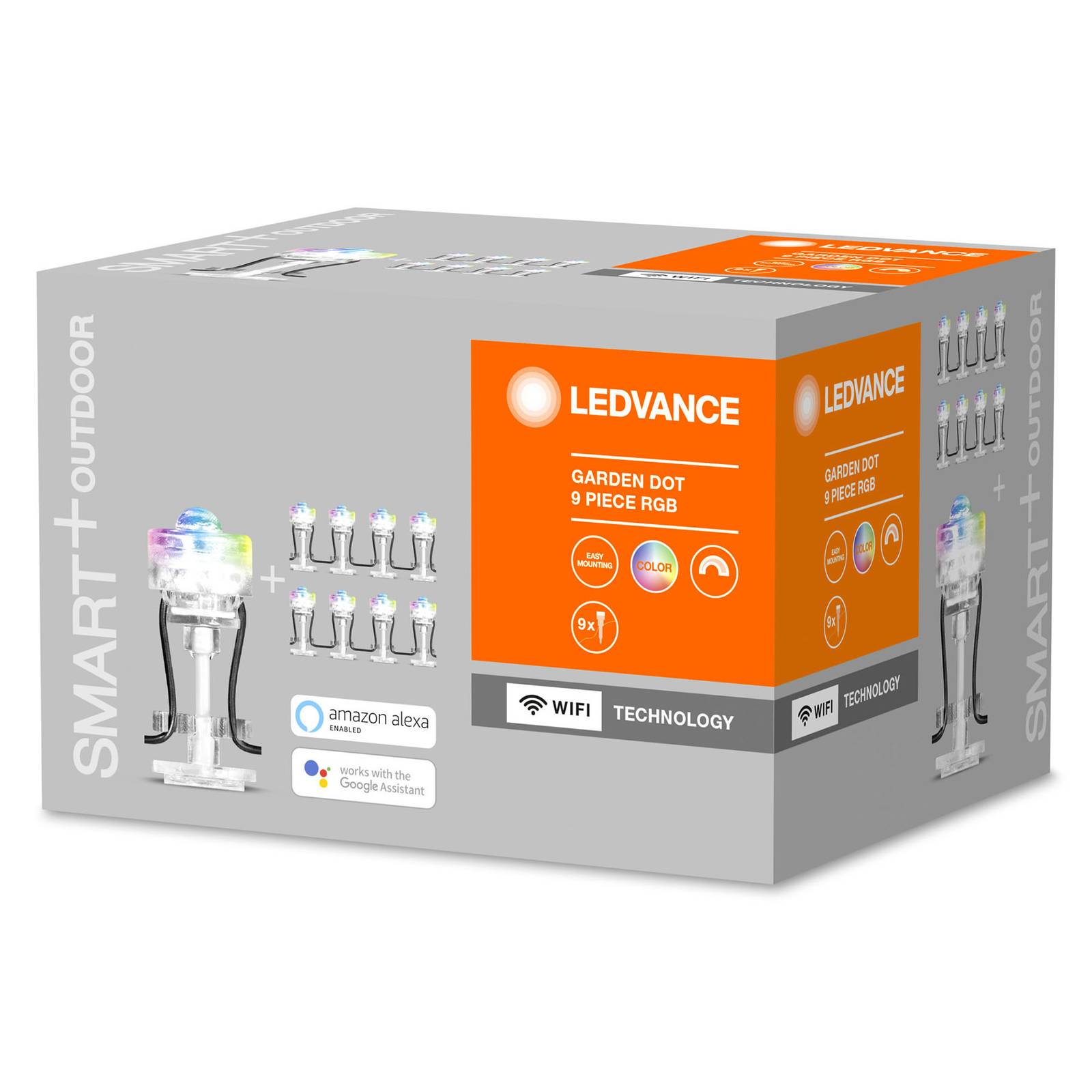 LEDVANCE SMART+ WiFi Garden Dot -LED-spotti, 9 kpl