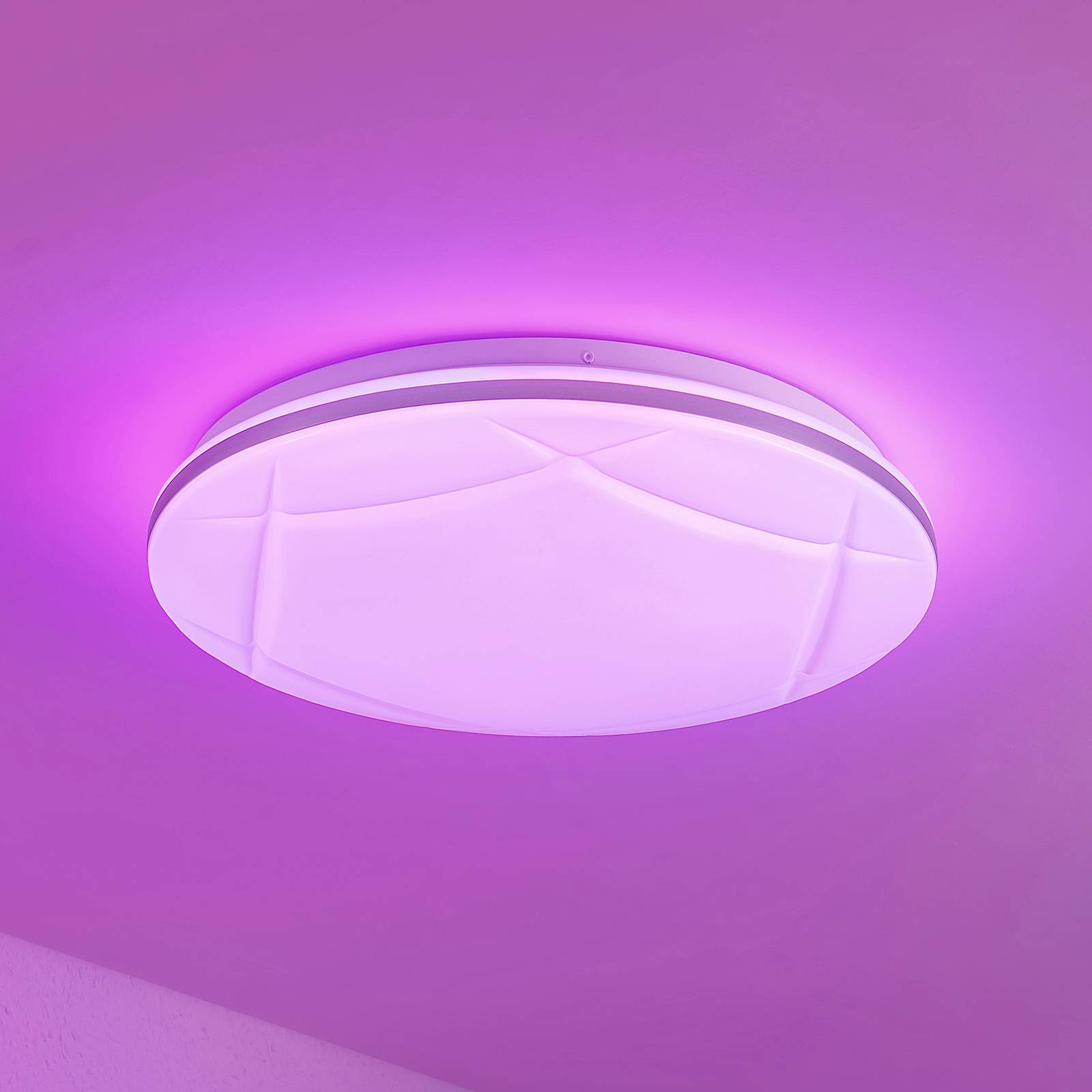 Lindby Favoria -LED-kattovalaisin RGBW, CCT, 39 cm