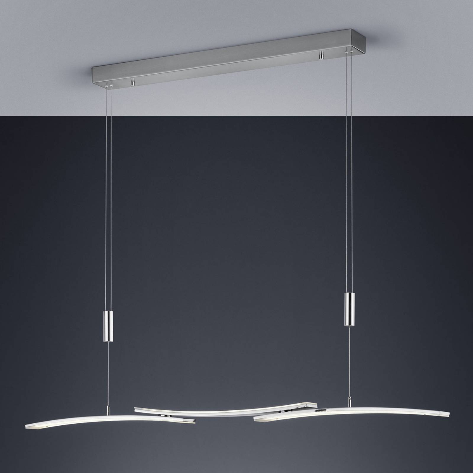 BANKAMP 2138/3-92 LED-riippuvalaisin nikkeli matta