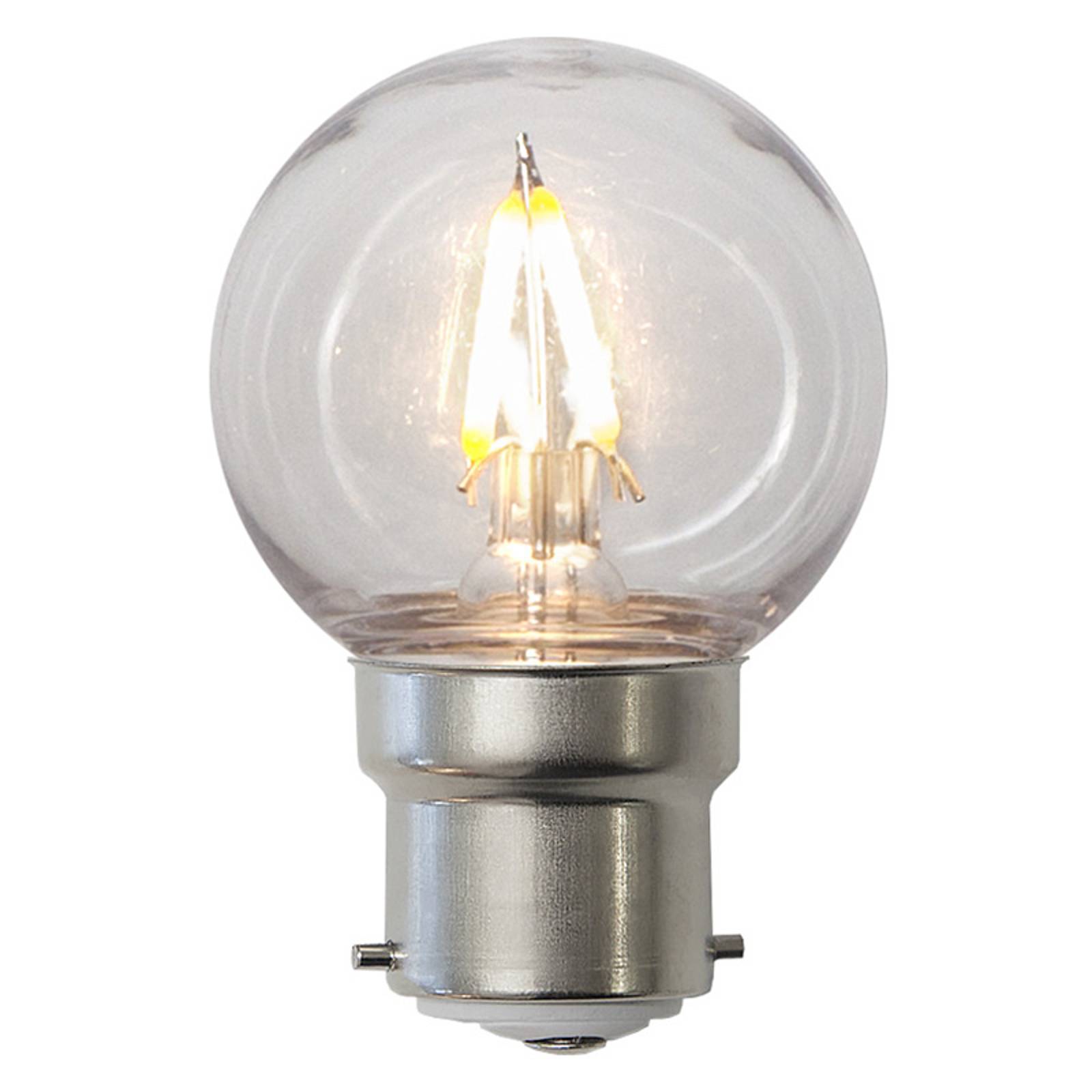 LED-lamppu B22 G45 1,3W, murtumaton, kirkas, IP60