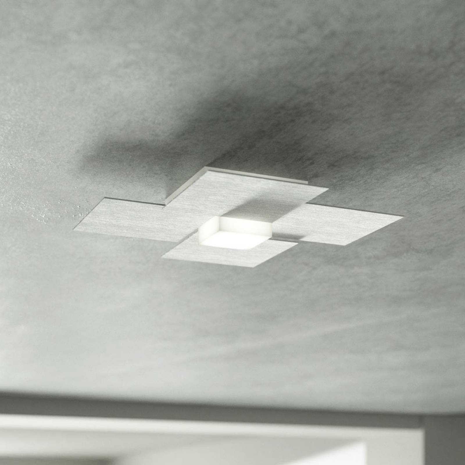 GROSSMANN Creo LED-kattovalaisin, harjattu alu