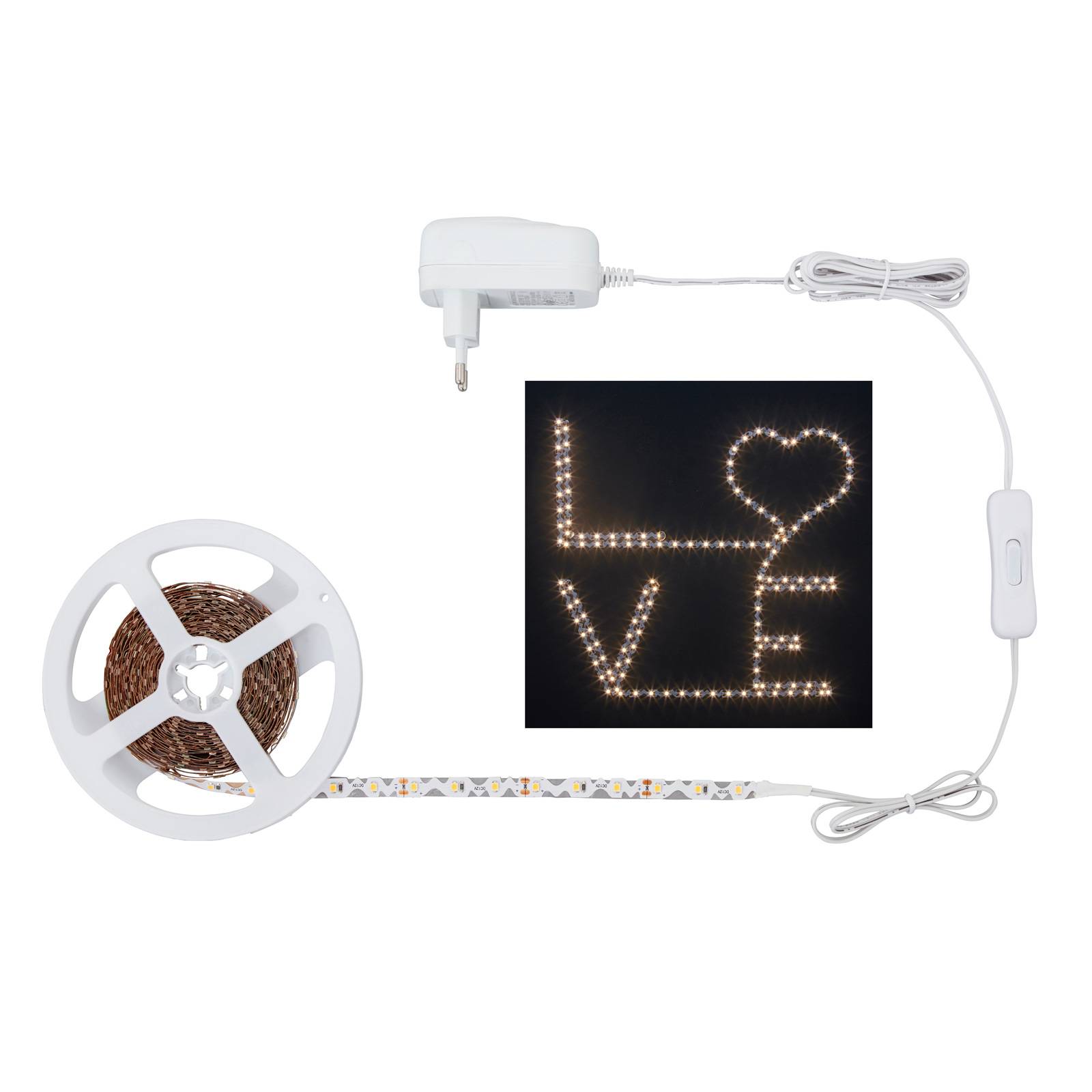 LED-nauha 2264-180 S-muoto, lämmin valkoinen